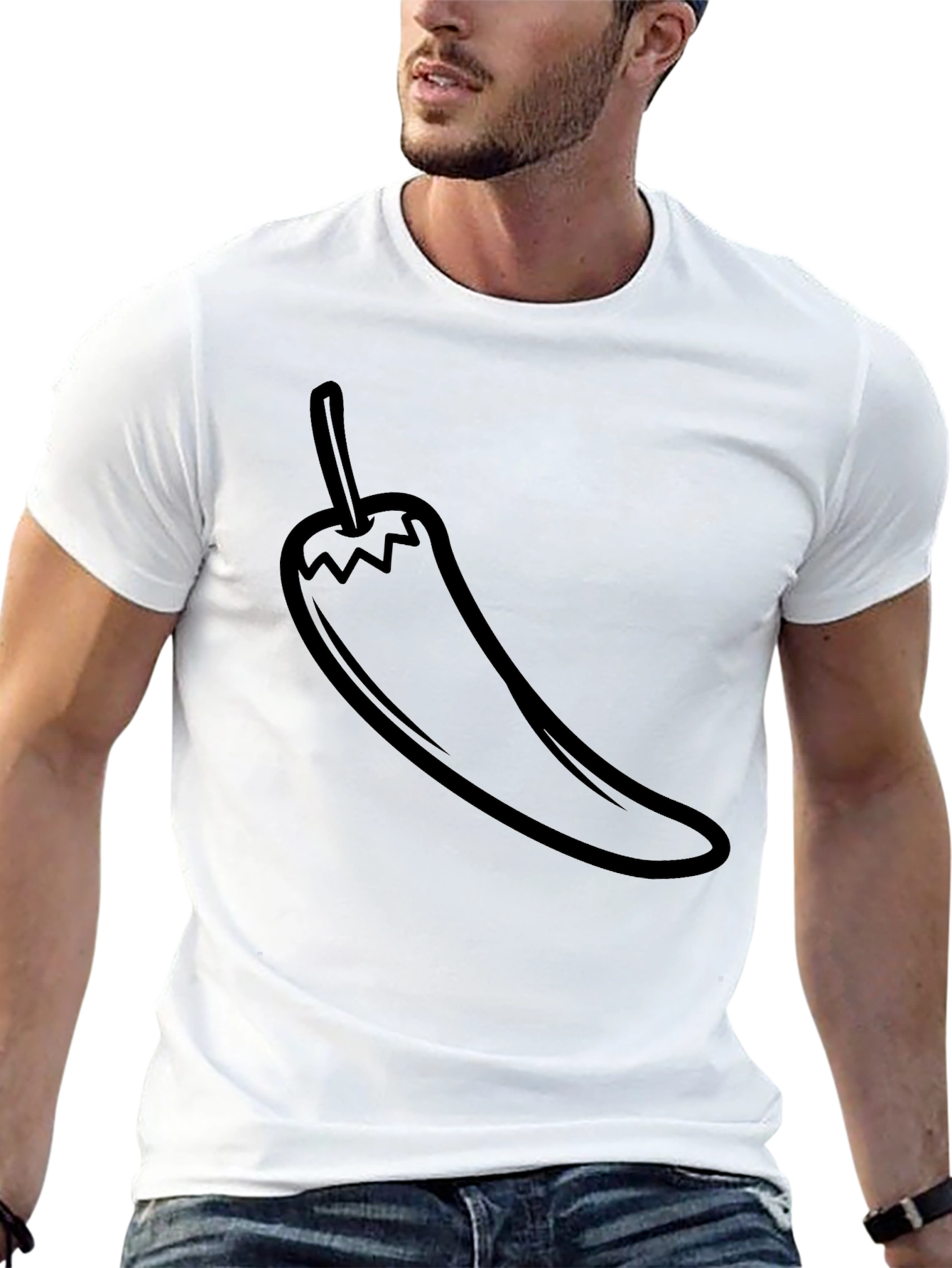 Chili Pepper Graphic Tee - Mens Black T-Shirt