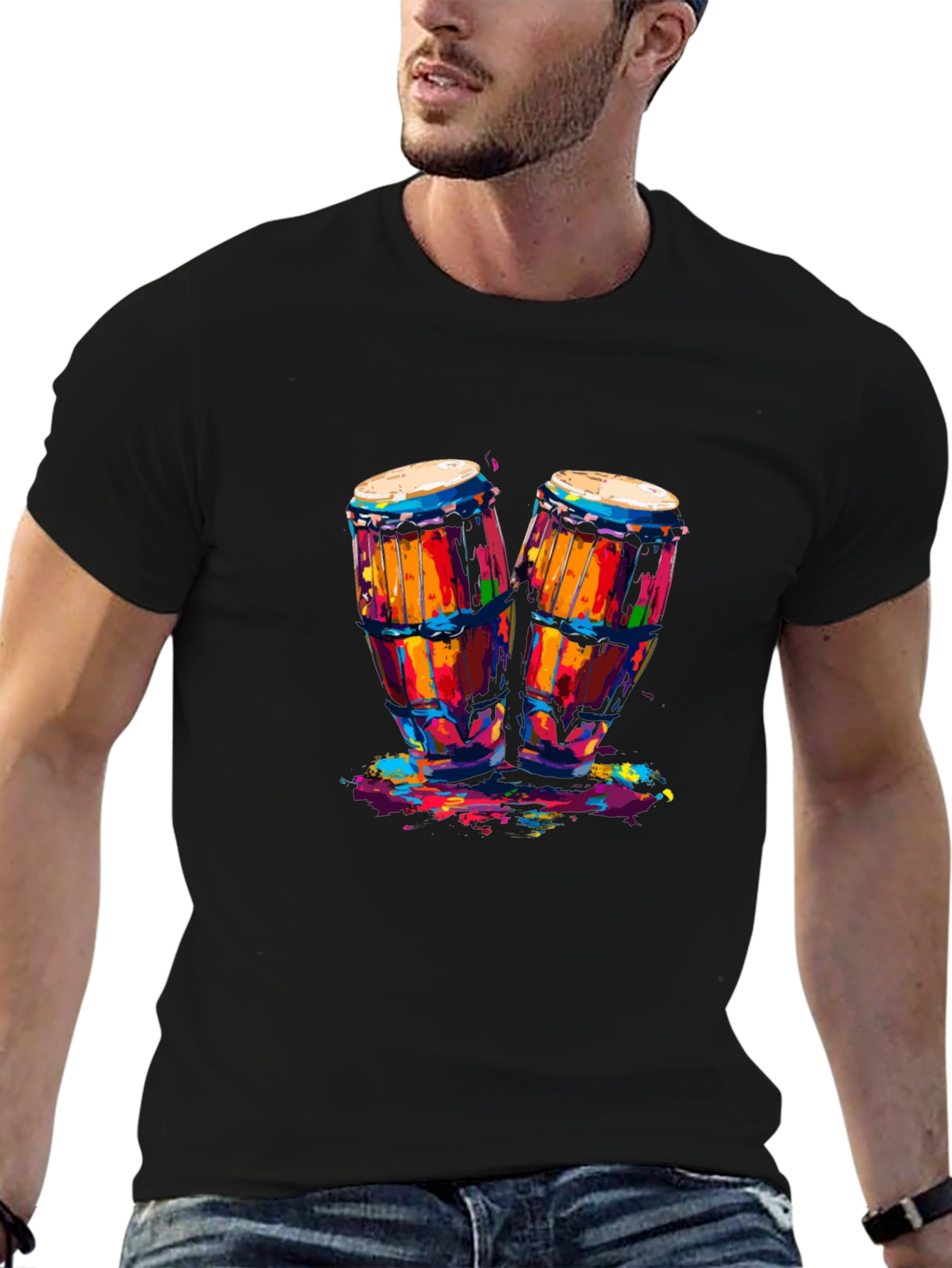 Colorful Drum Graphic Tee