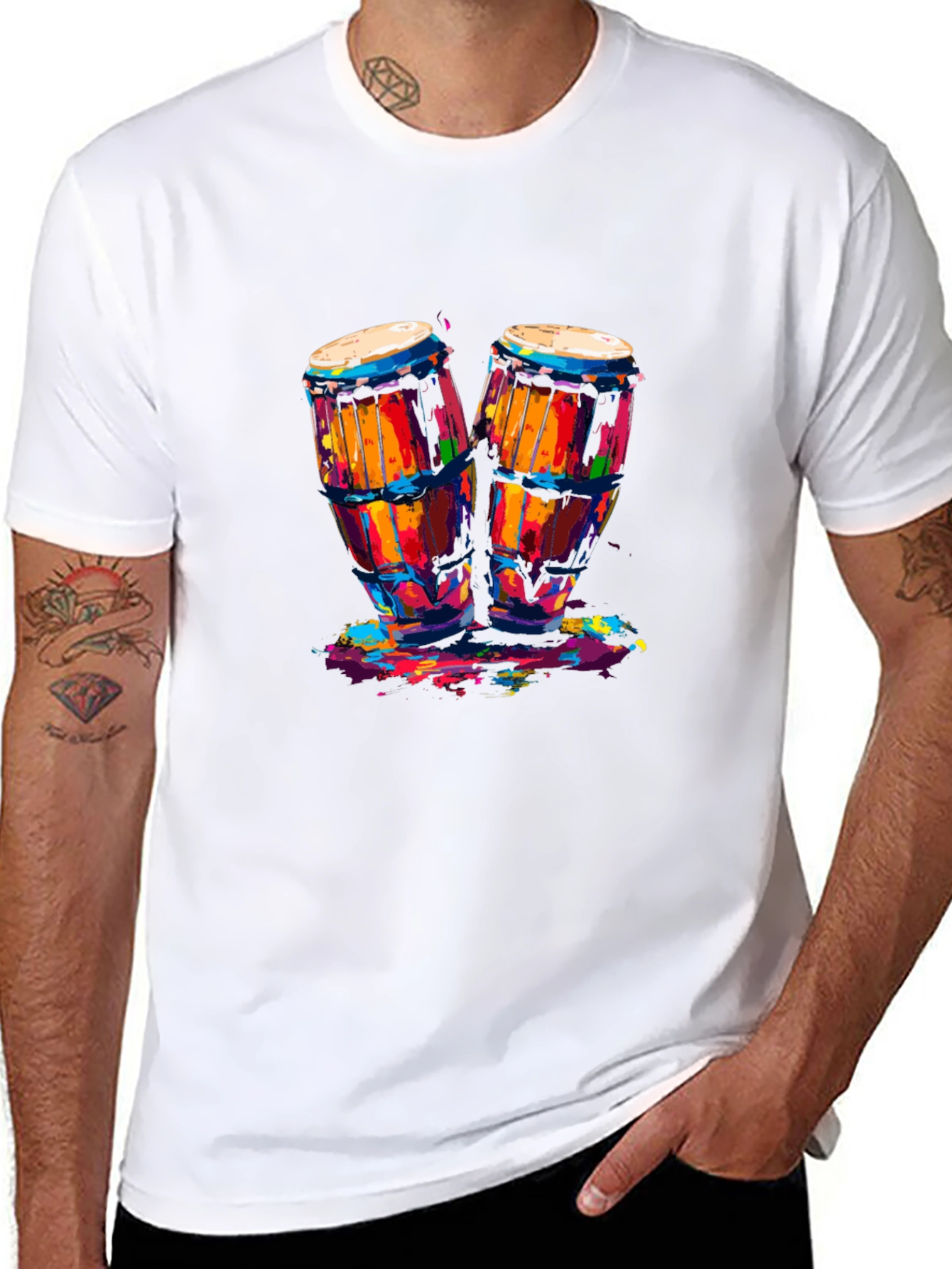 Colorful Drum Graphic Tee