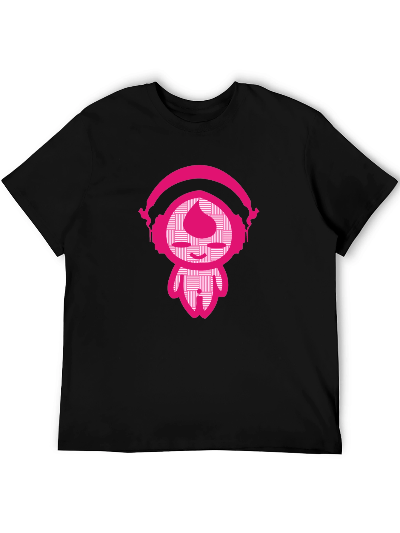 Funky Pink DJ Graphic Black T-Shirt
