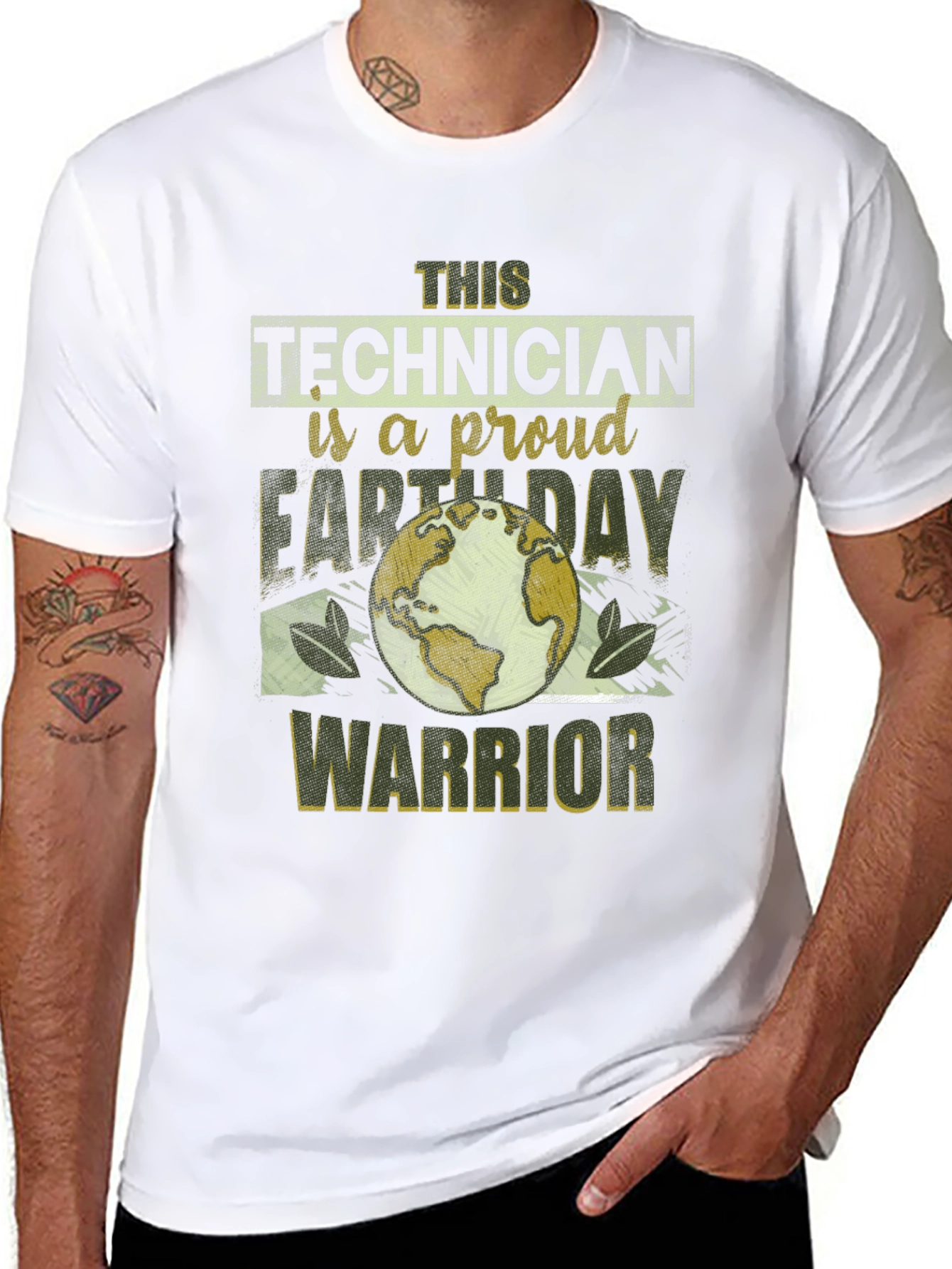 Technician Earth Day Warrior Graphic Tee