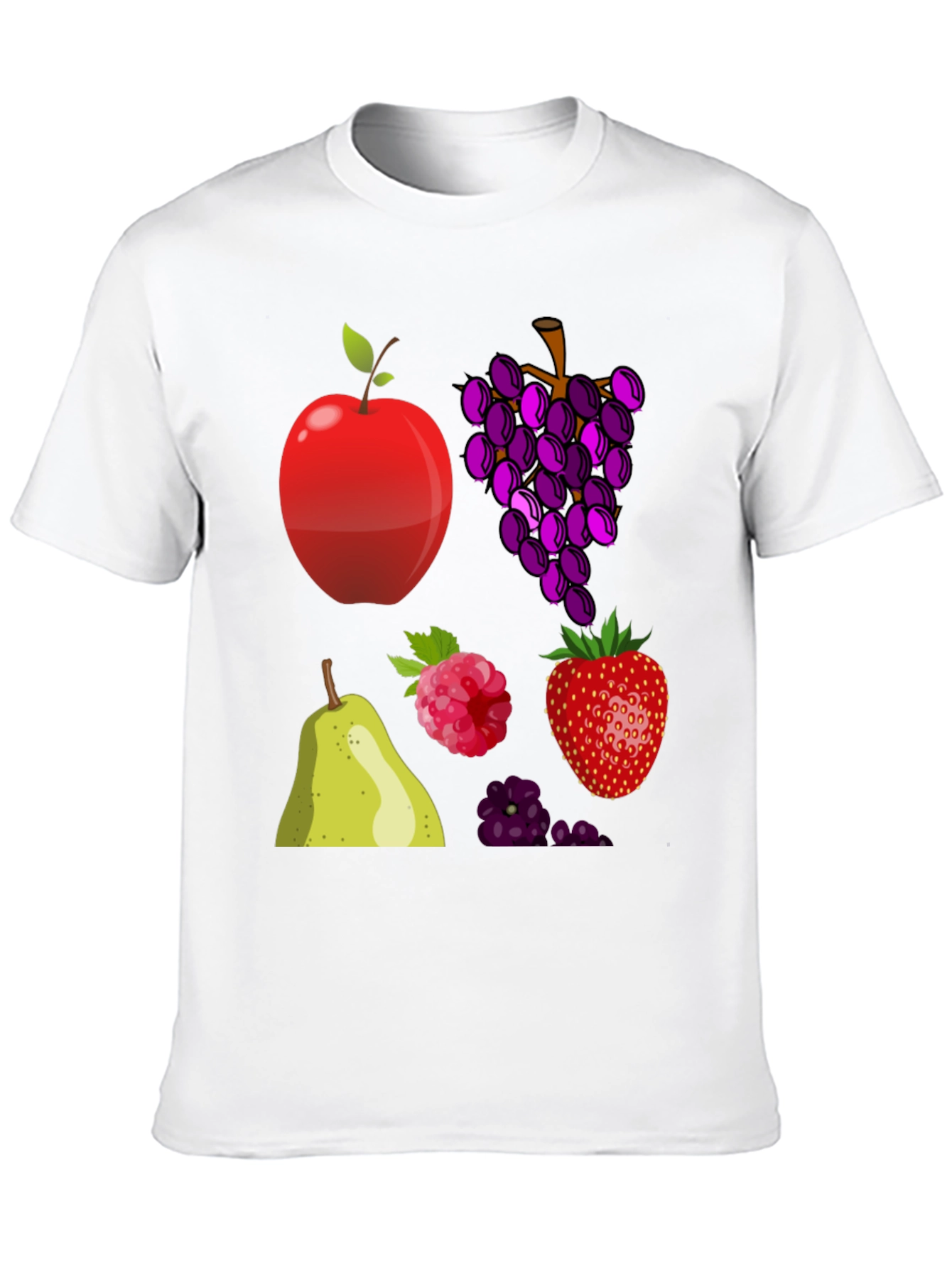 Fruit Pattern Black T-Shirt