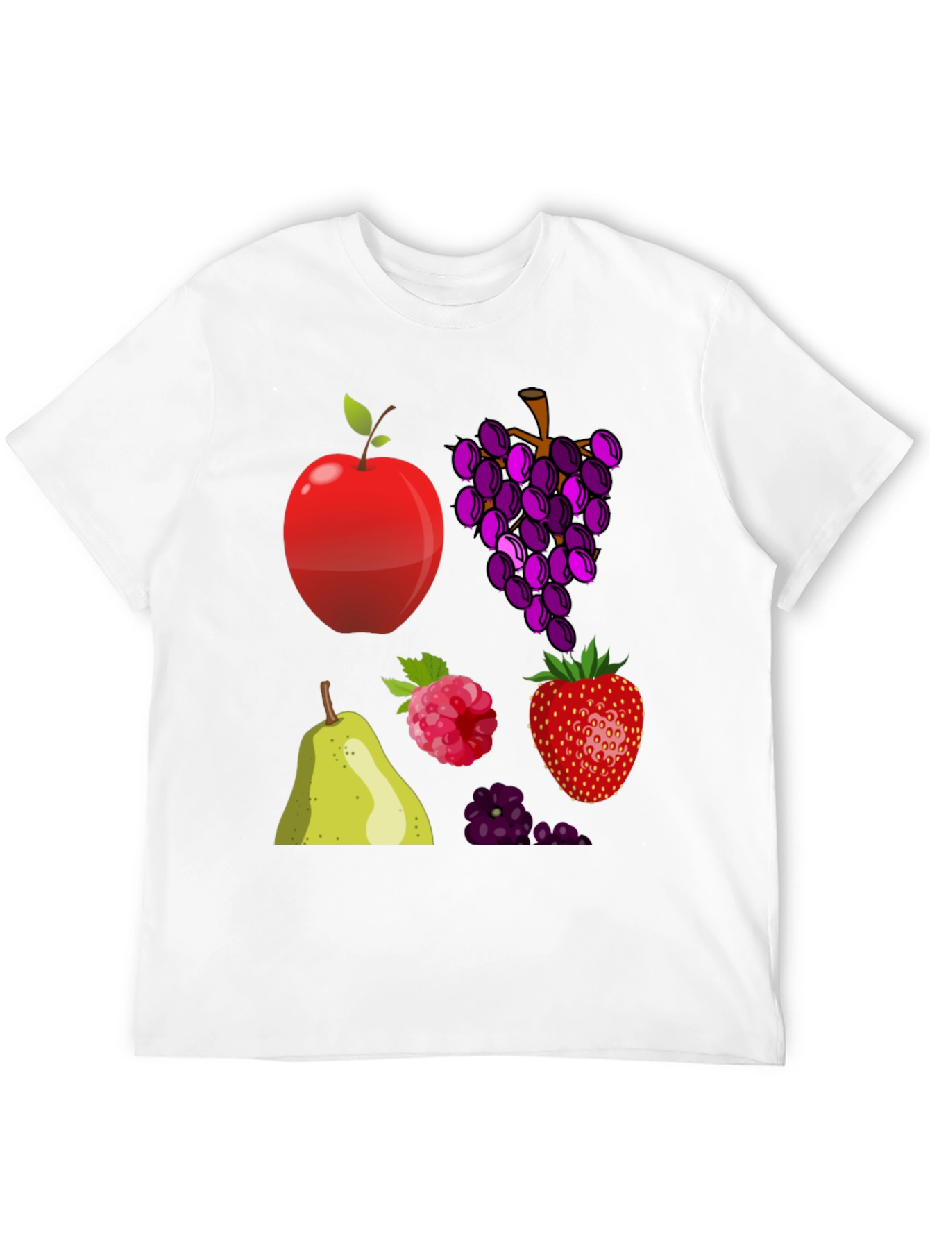 Fruit Pattern Black T-Shirt