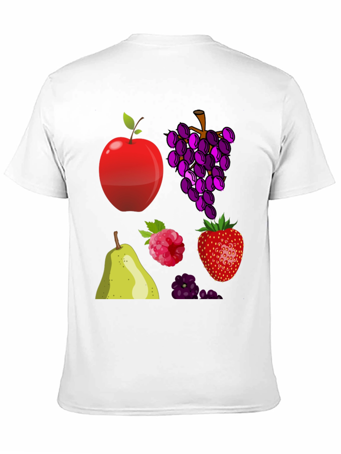 Fruit Pattern Black T-Shirt