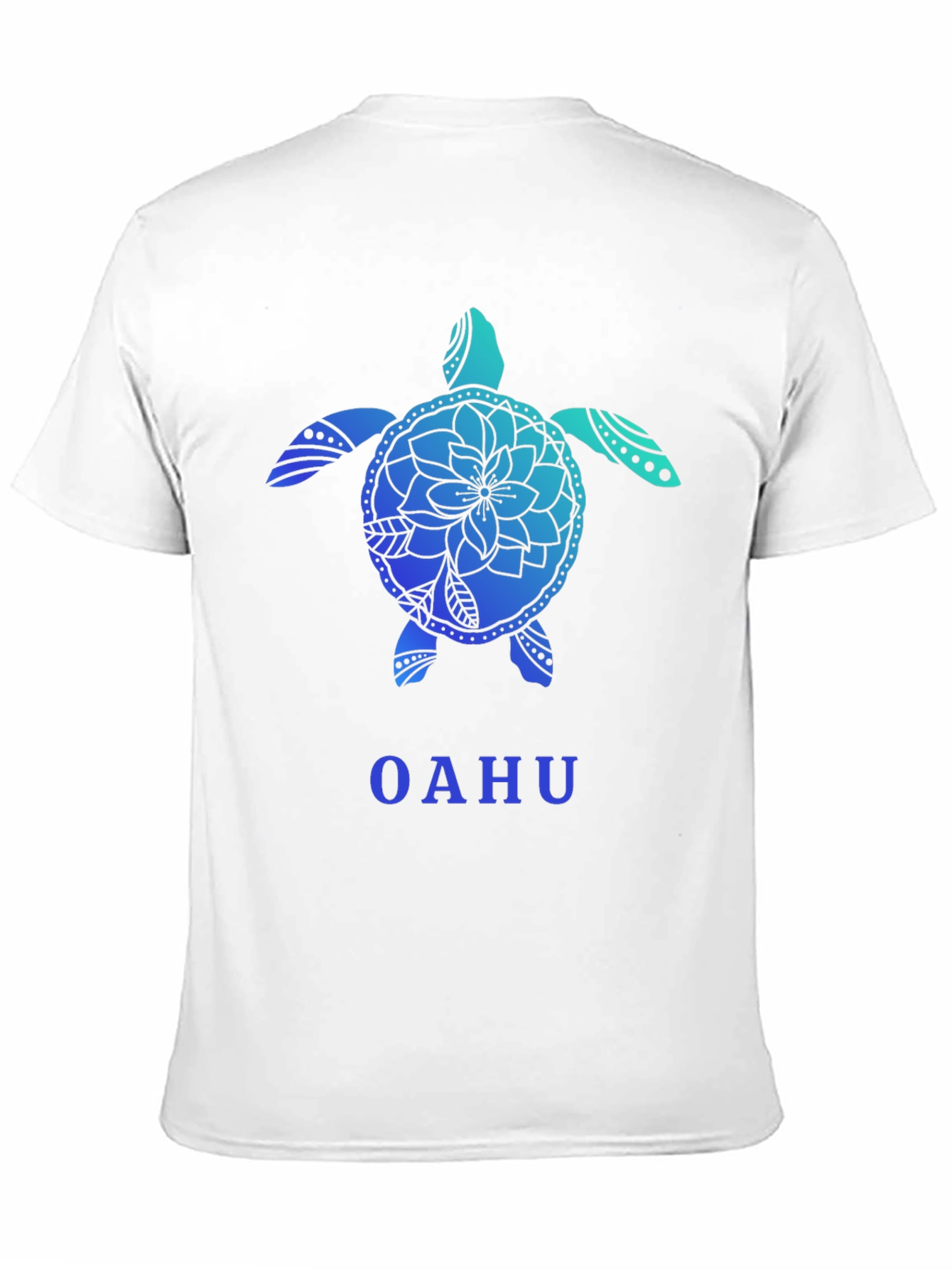 Oahu Turtle Graphic Tee - Black Cotton T-Shirt