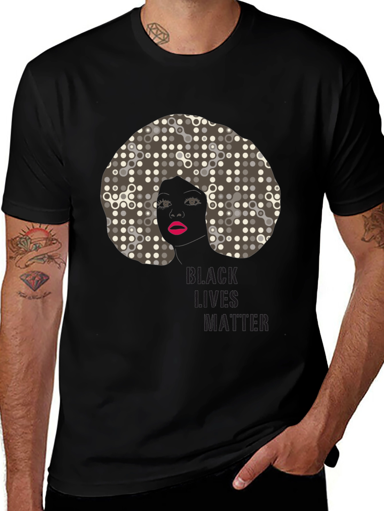 Black Lives Matter Afro Graphic Tee