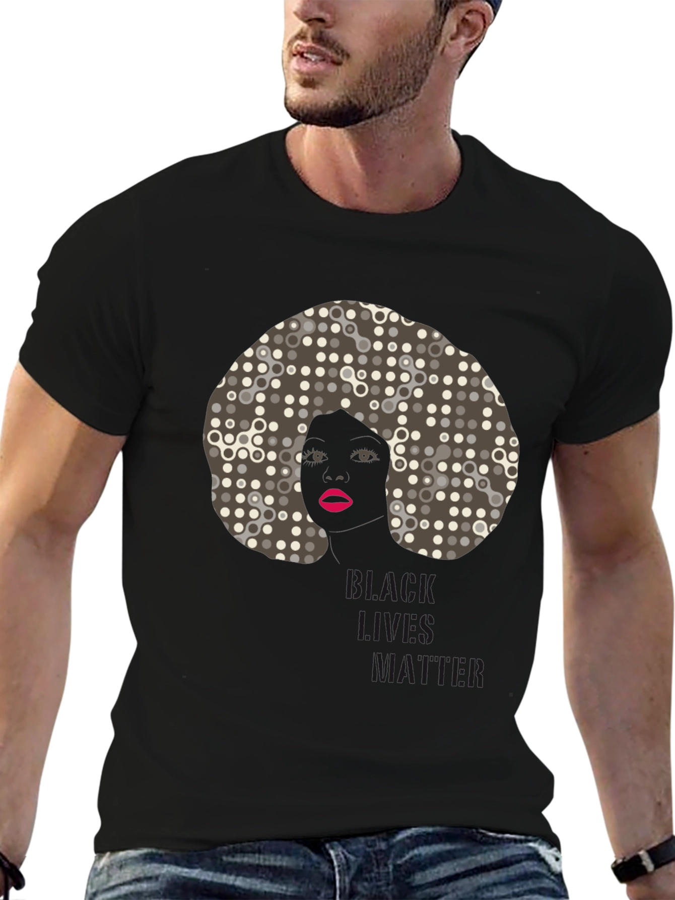 Black Lives Matter Afro Graphic Tee