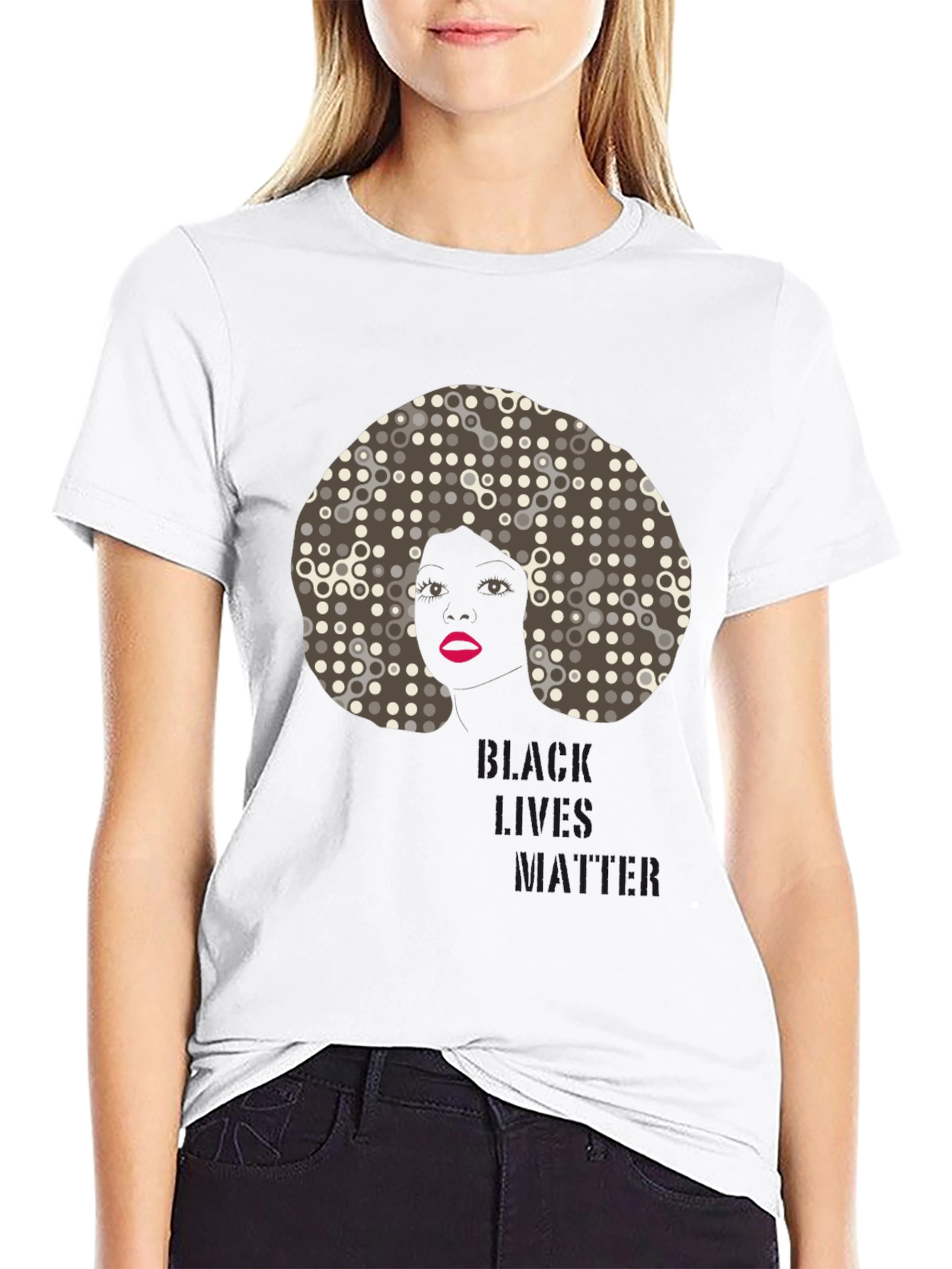Black Lives Matter Afro Graphic Tee