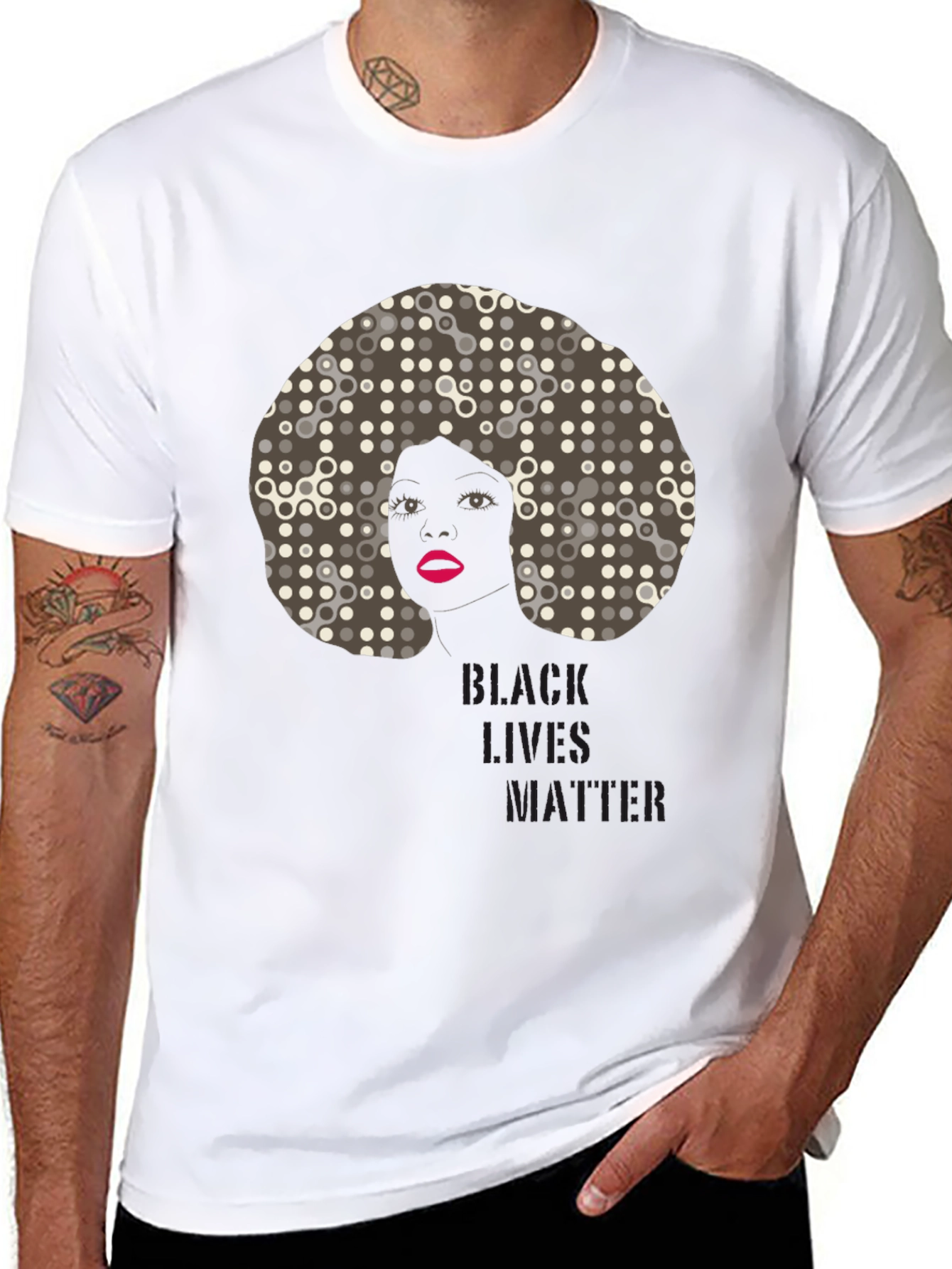 Black Lives Matter Afro Graphic Tee