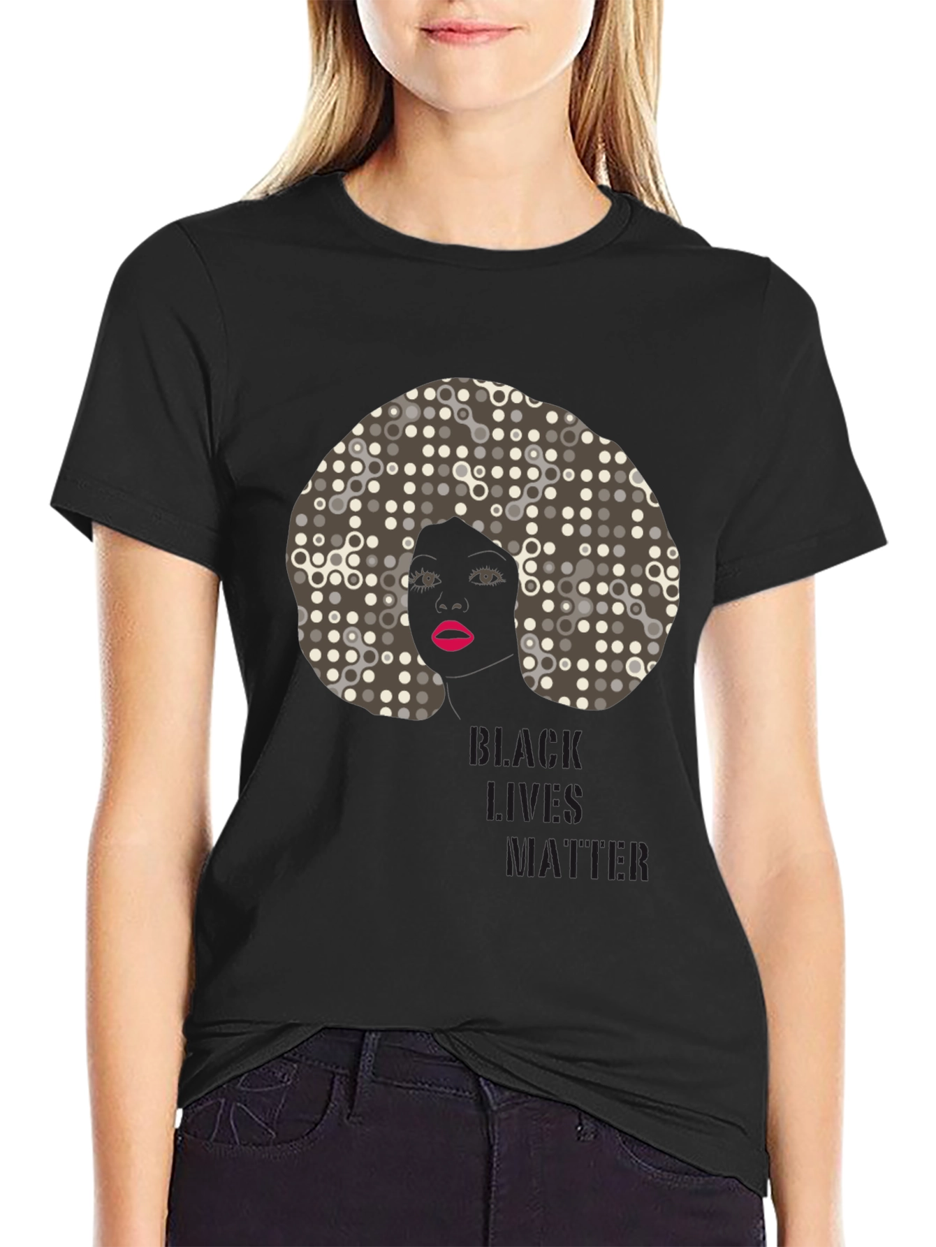 Black Lives Matter Afro Graphic Tee