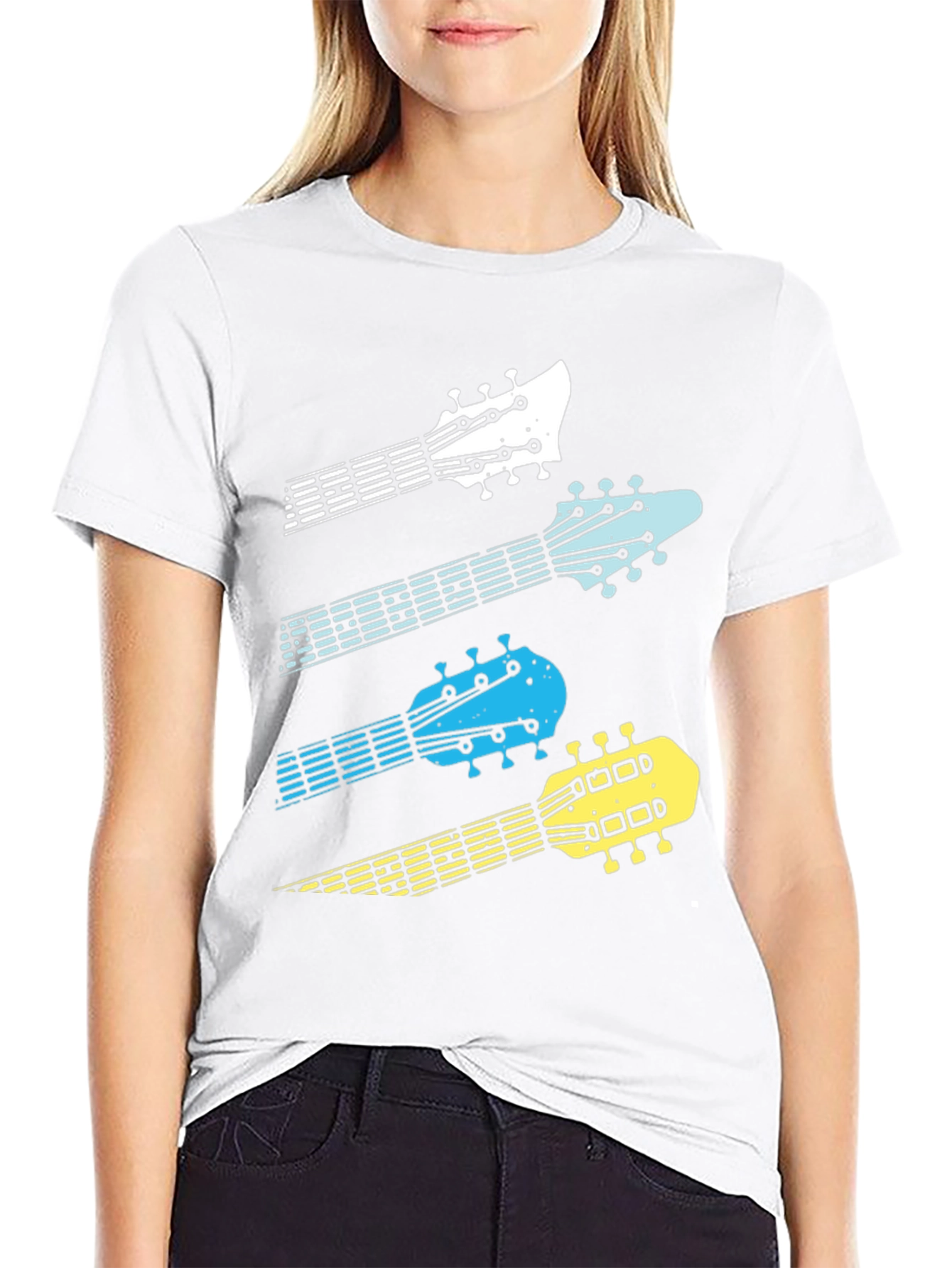 Guitar Headstock Graphic Tee - Music Lover T-Shirt
