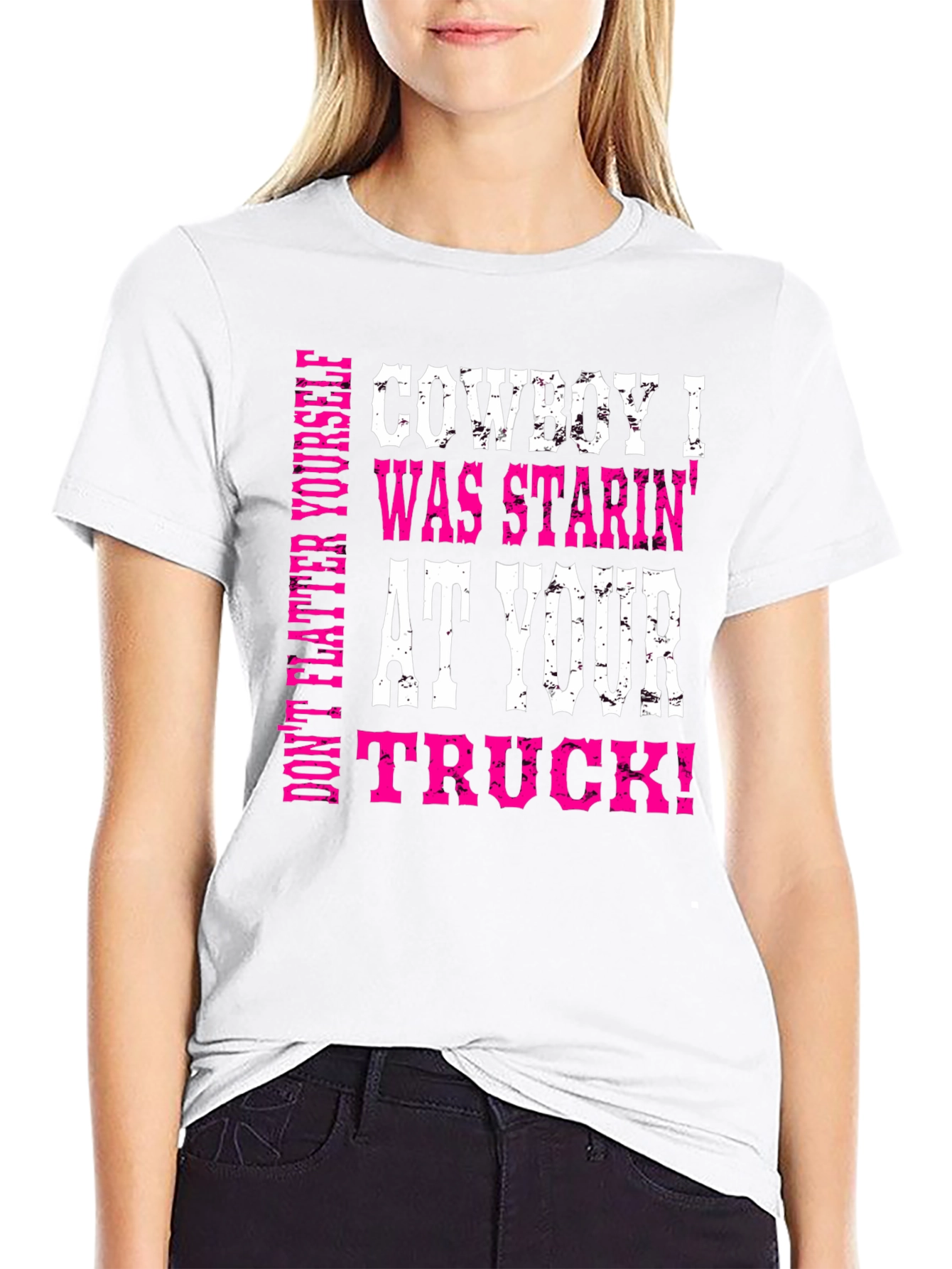 Cowboy Truck T-Shirt - Funny Slogan Graphic Tee