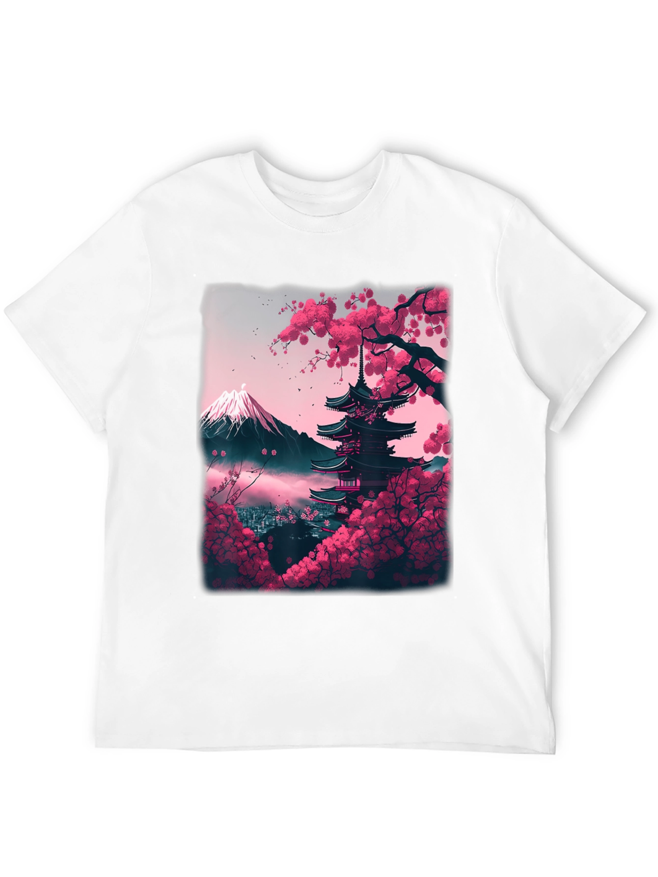 Cherry Blossom Pagoda Graphic Tee
