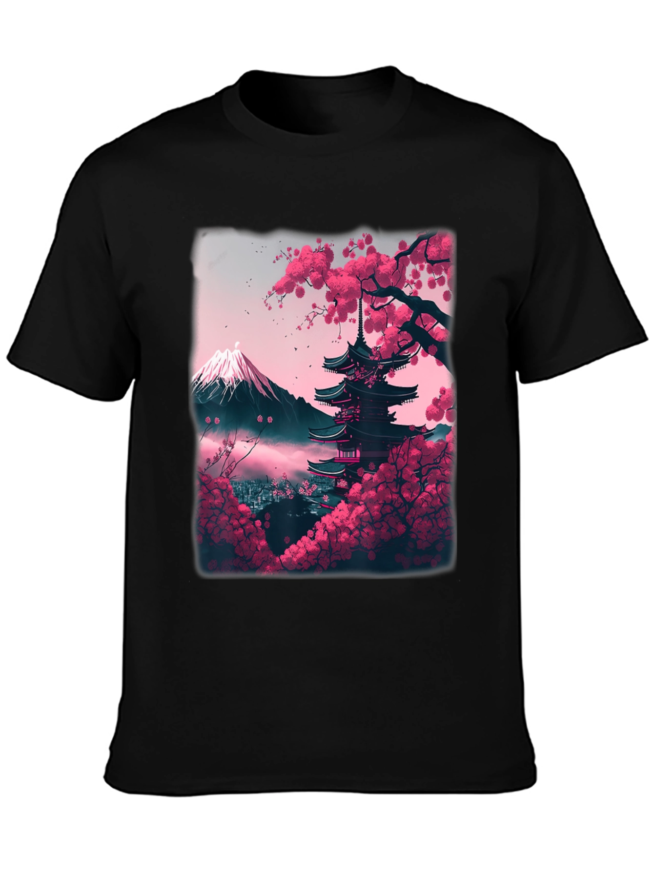 Cherry Blossom Pagoda Graphic Tee