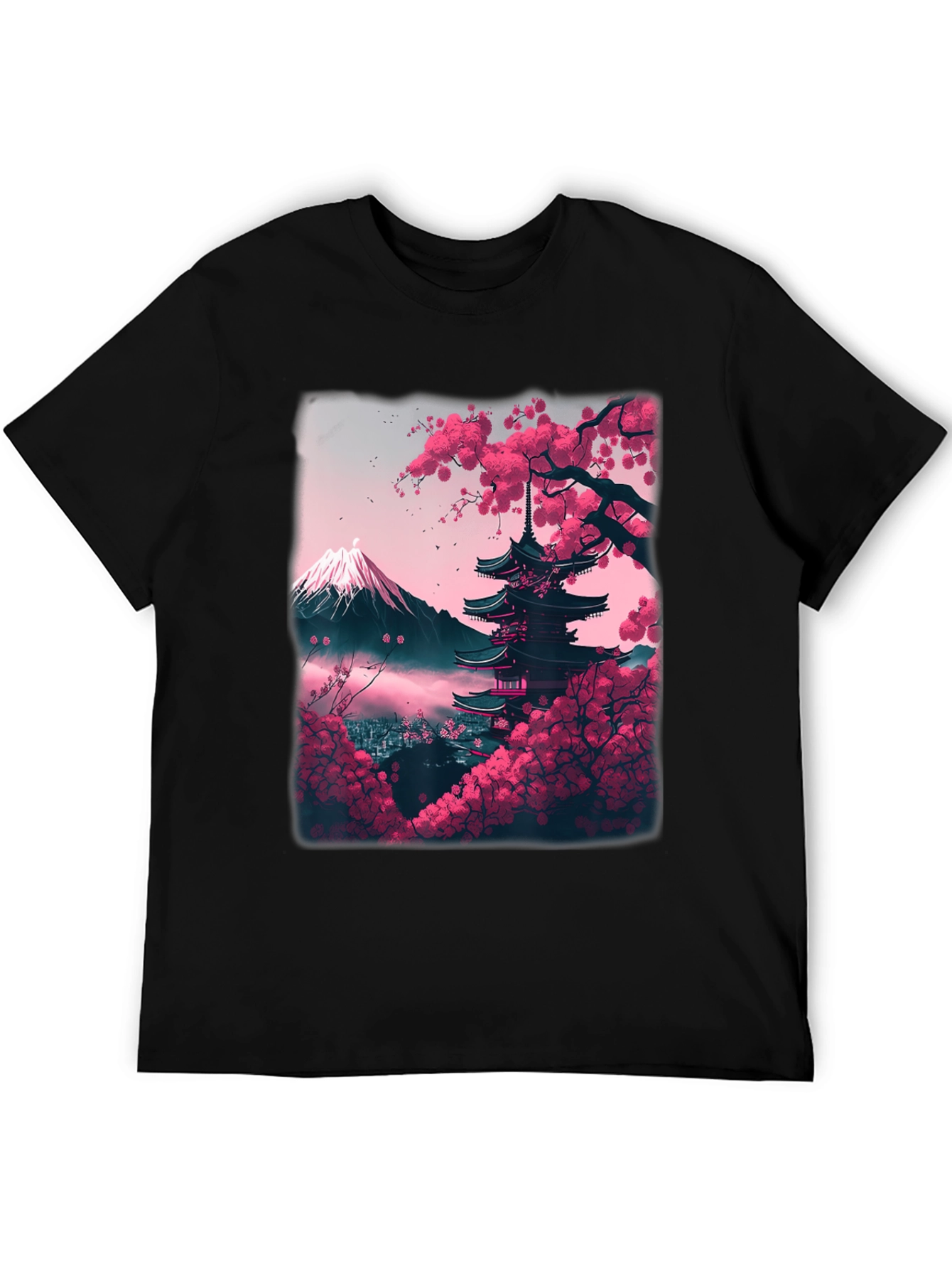 Cherry Blossom Pagoda Graphic Tee