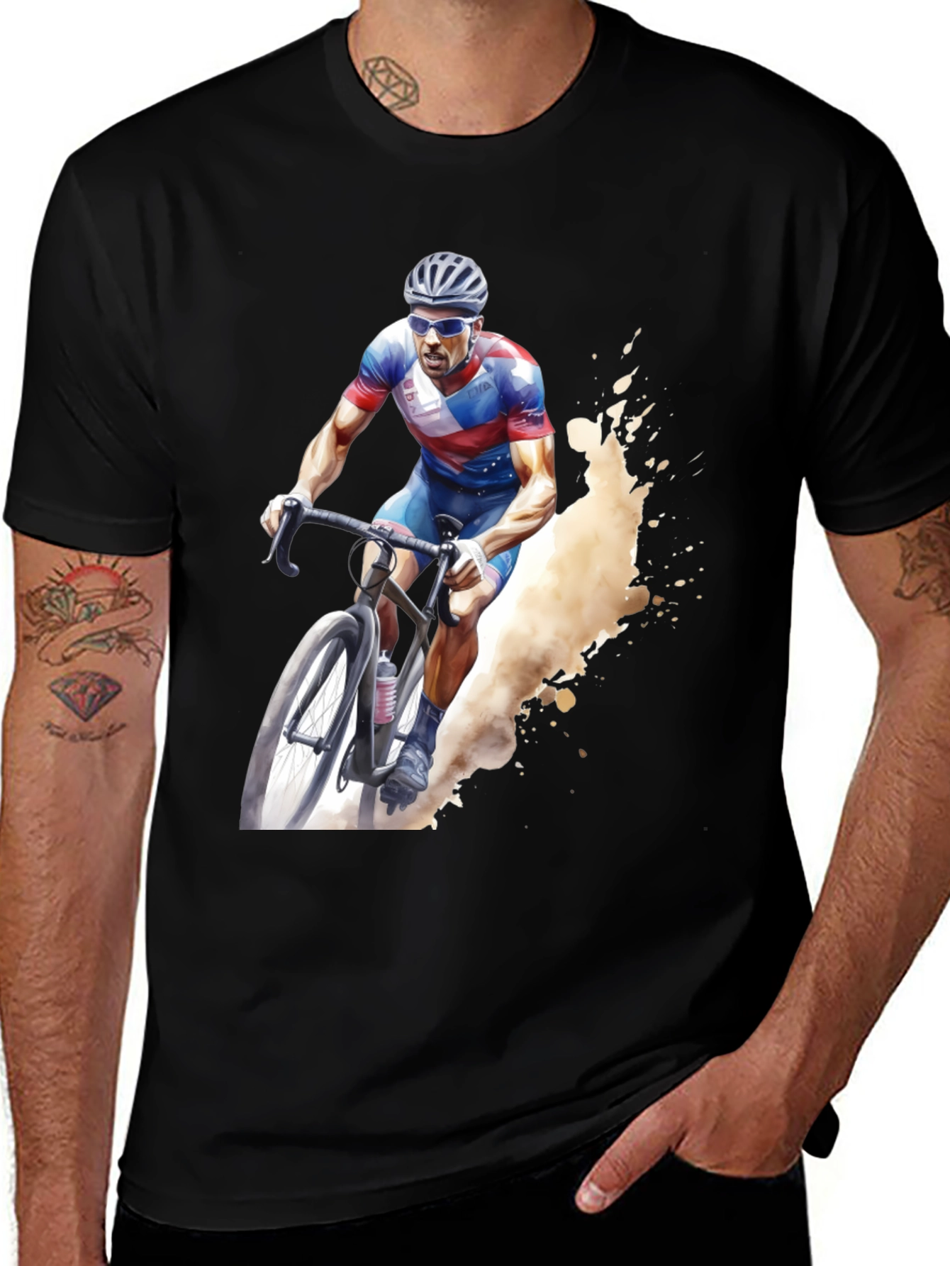 Cycling Patriot Graphic Tee - Black