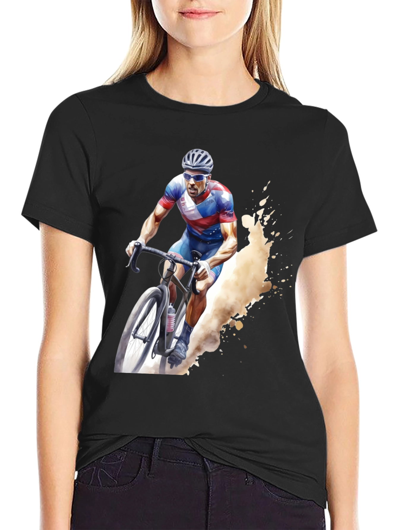 Cycling Patriot Graphic Tee - Black