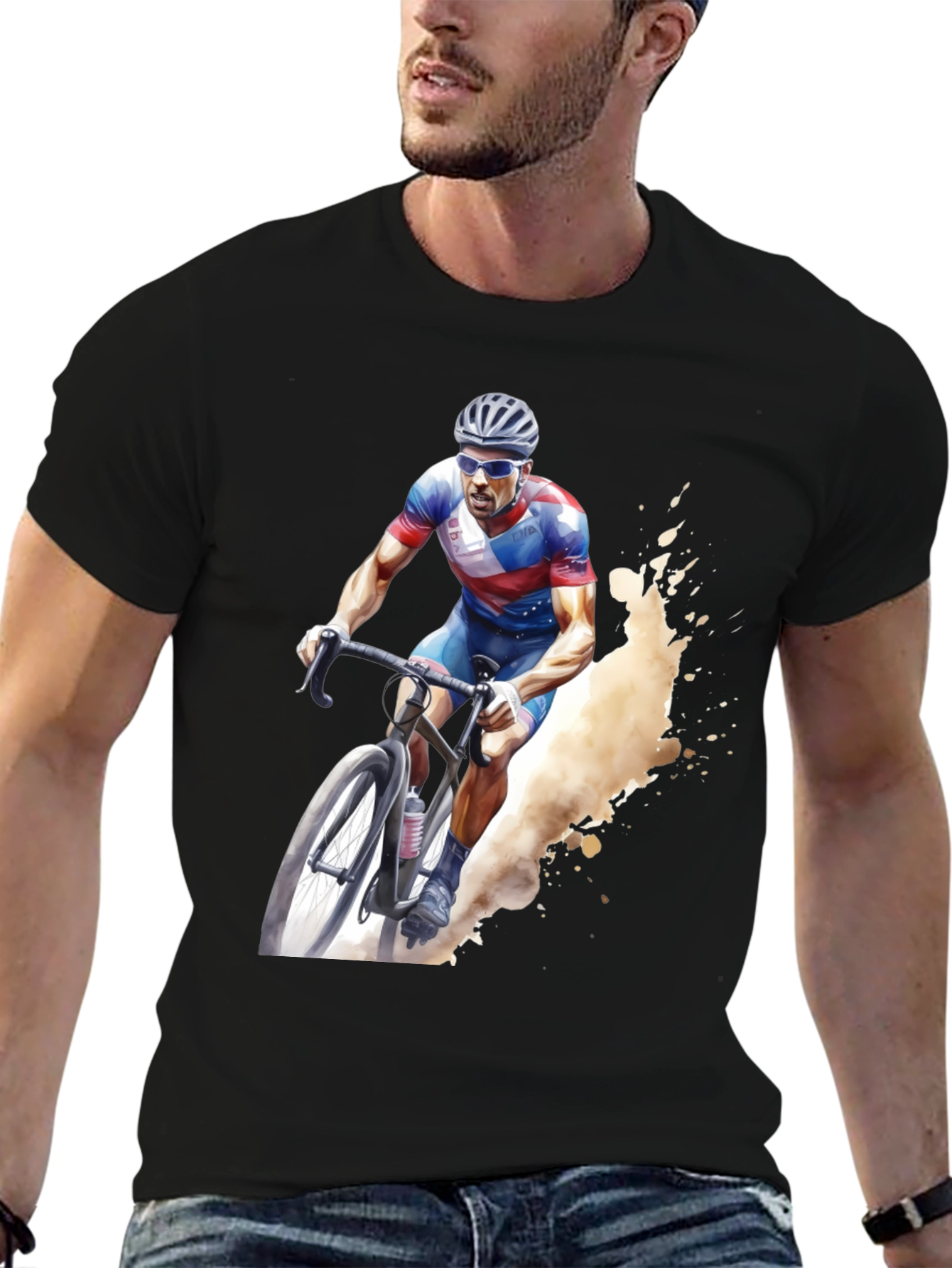 Cycling Patriot Graphic Tee - Black