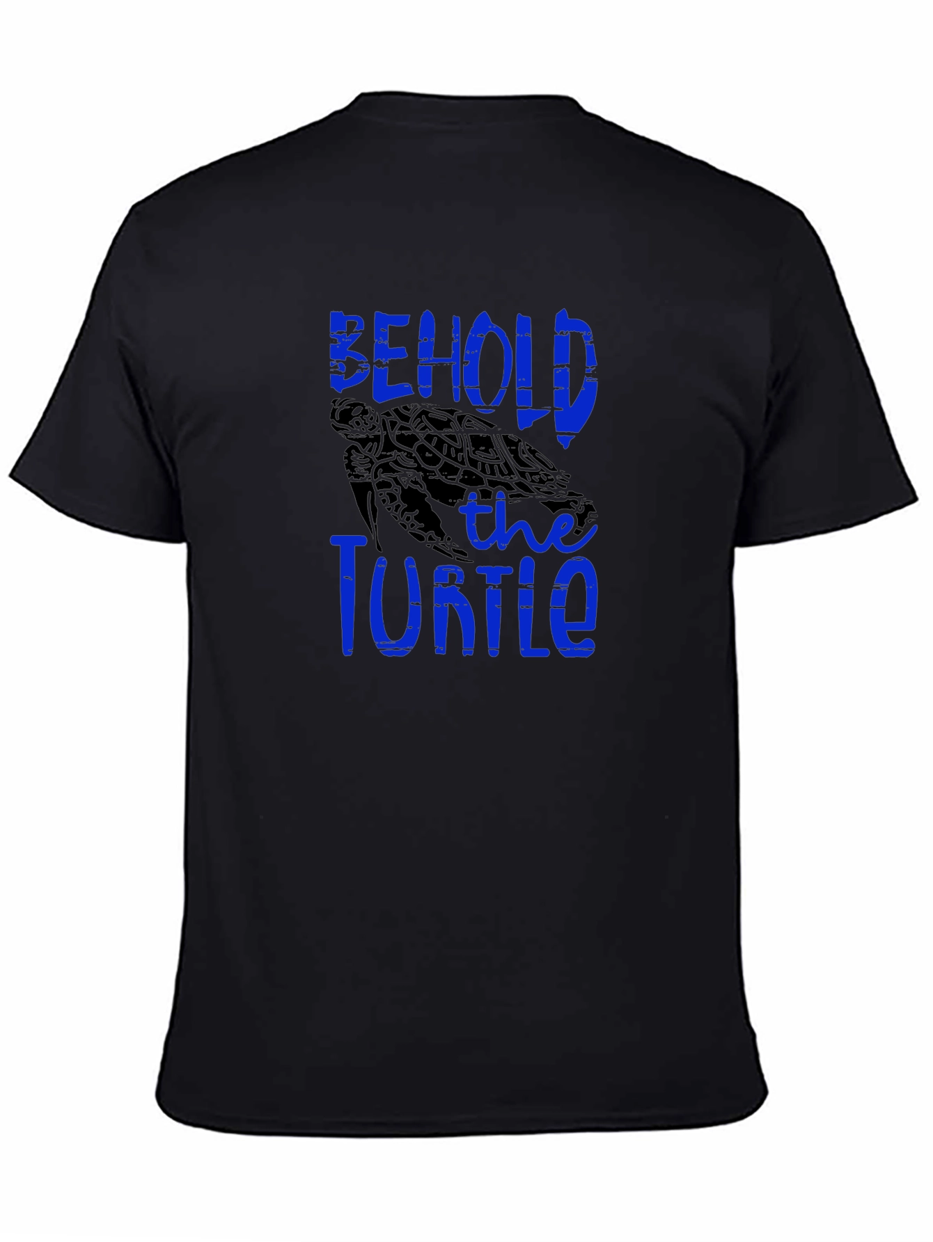 Behold the Turtle Graphic Print Black T-Shirt