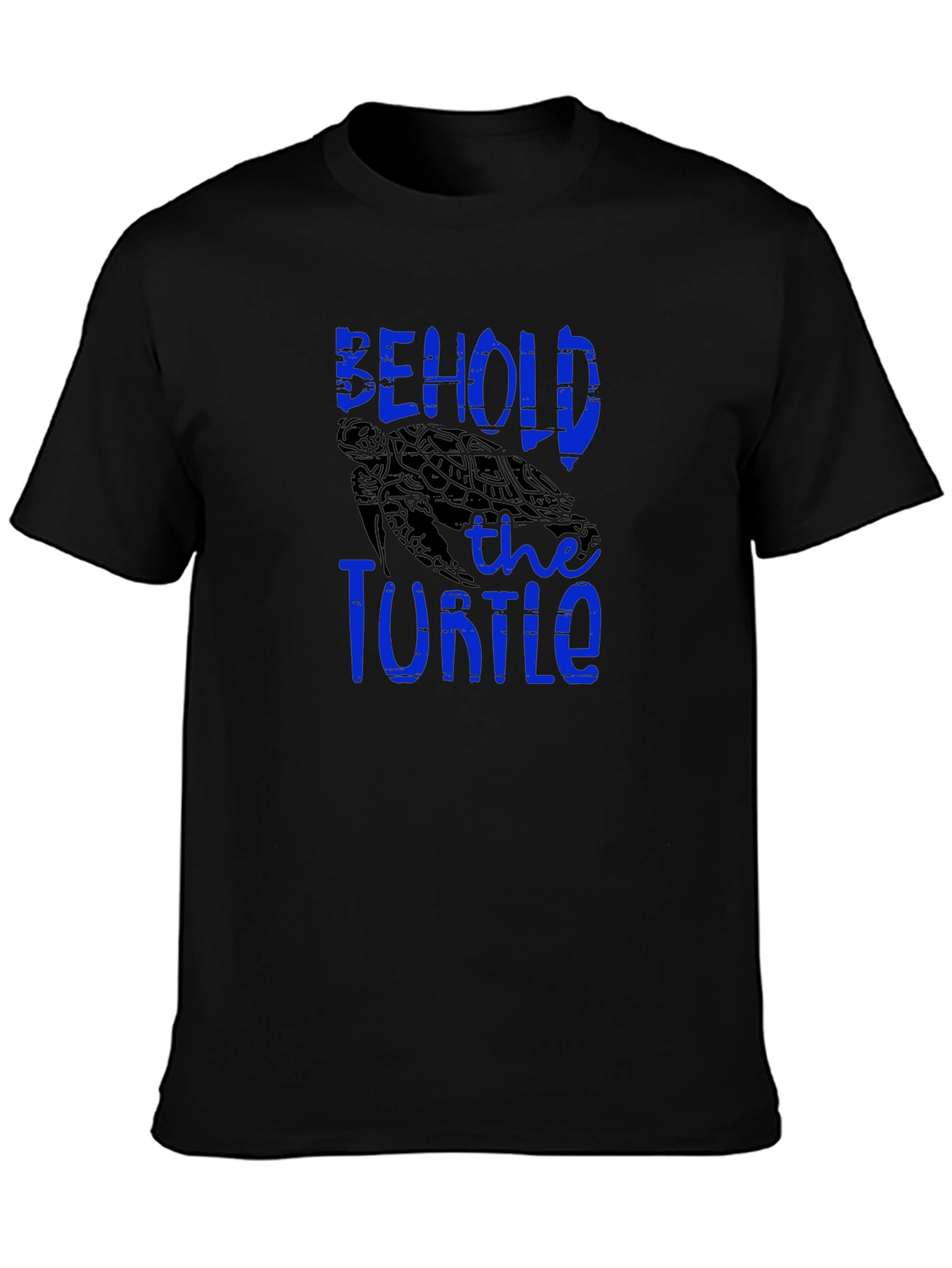 Behold the Turtle Graphic Print Black T-Shirt