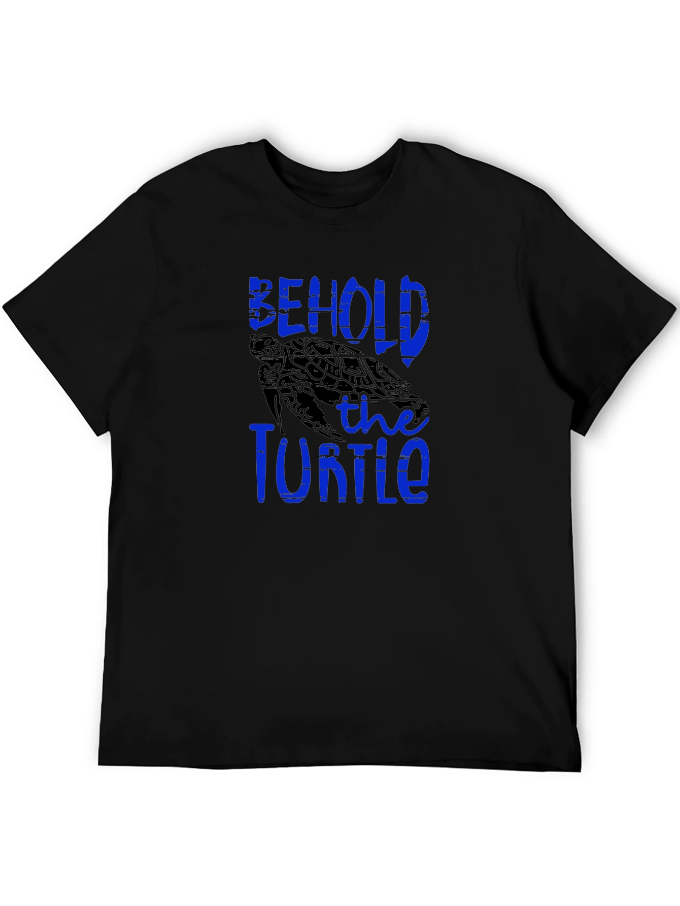 Behold the Turtle Graphic Print Black T-Shirt