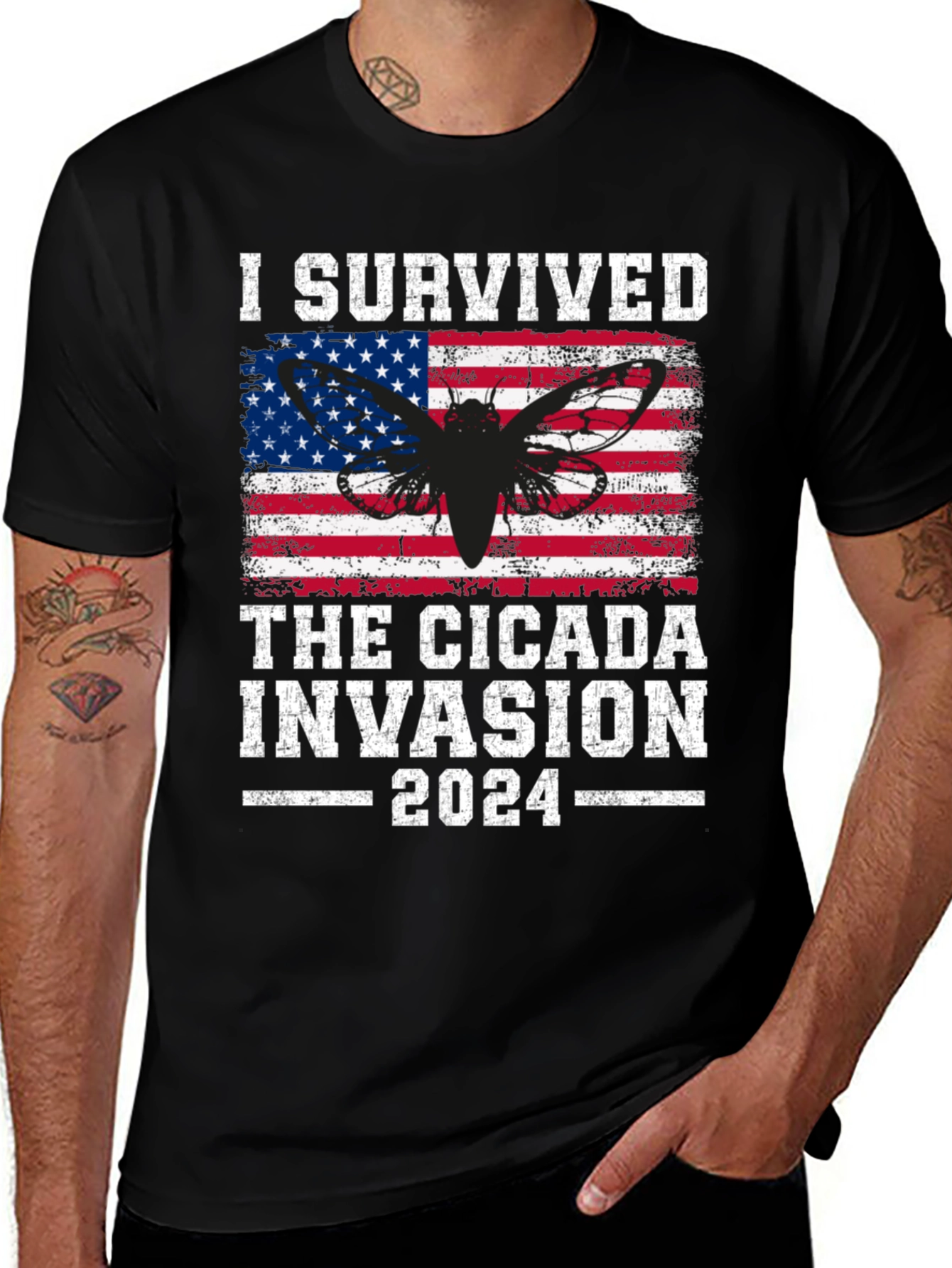 I Survived Cicada Invasion 2024 T-Shirt