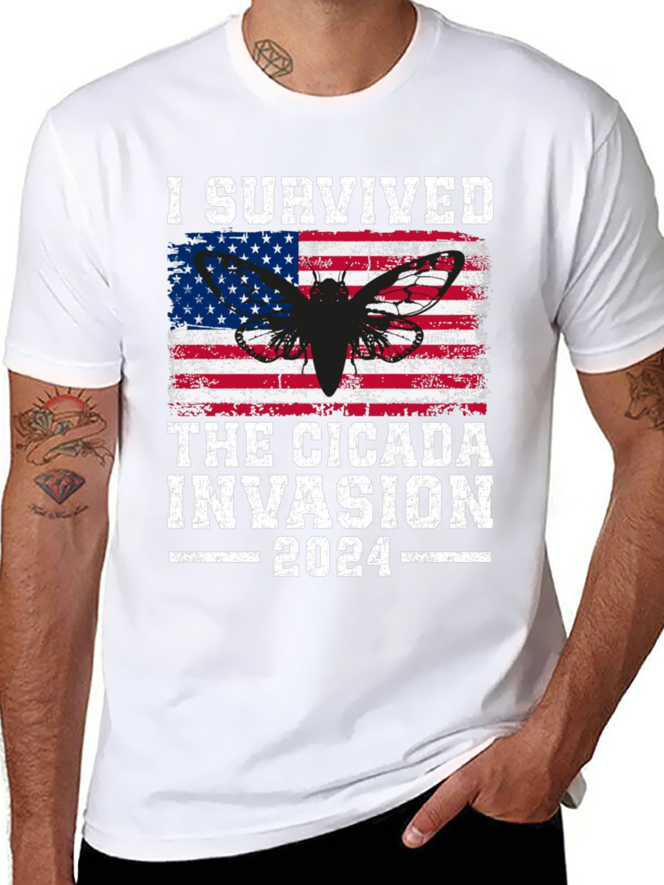 I Survived Cicada Invasion 2024 T-Shirt