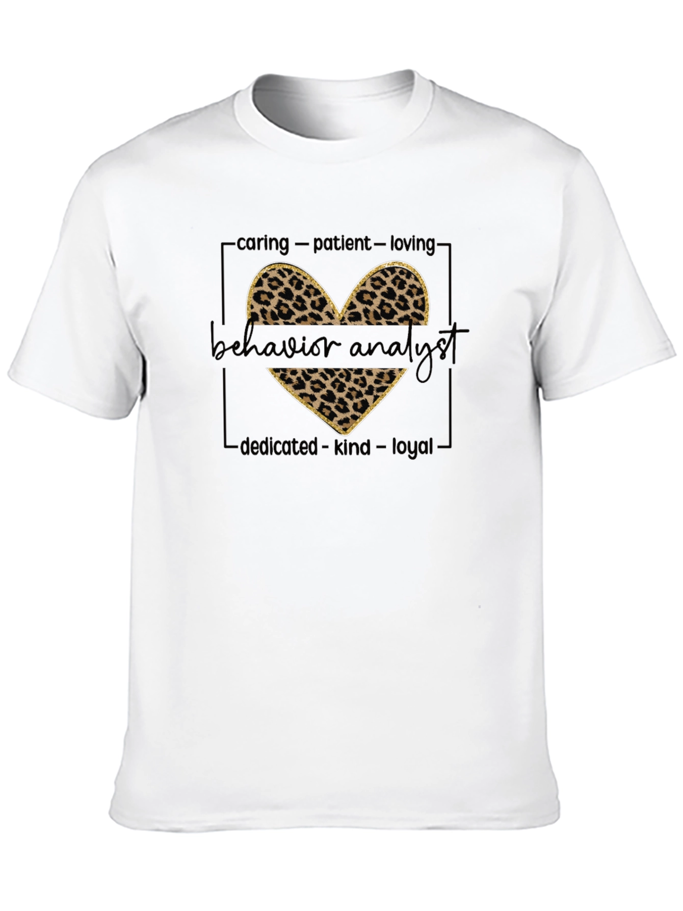Behavior Analyst Leopard Heart T-Shirt