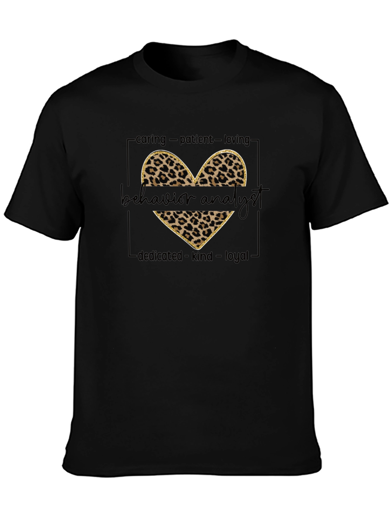 Behavior Analyst Leopard Heart T-Shirt