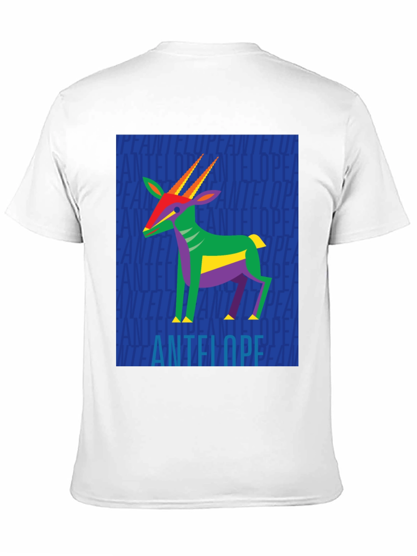 Abstract Antelope Graphic Tee - Stylish Black Shirt