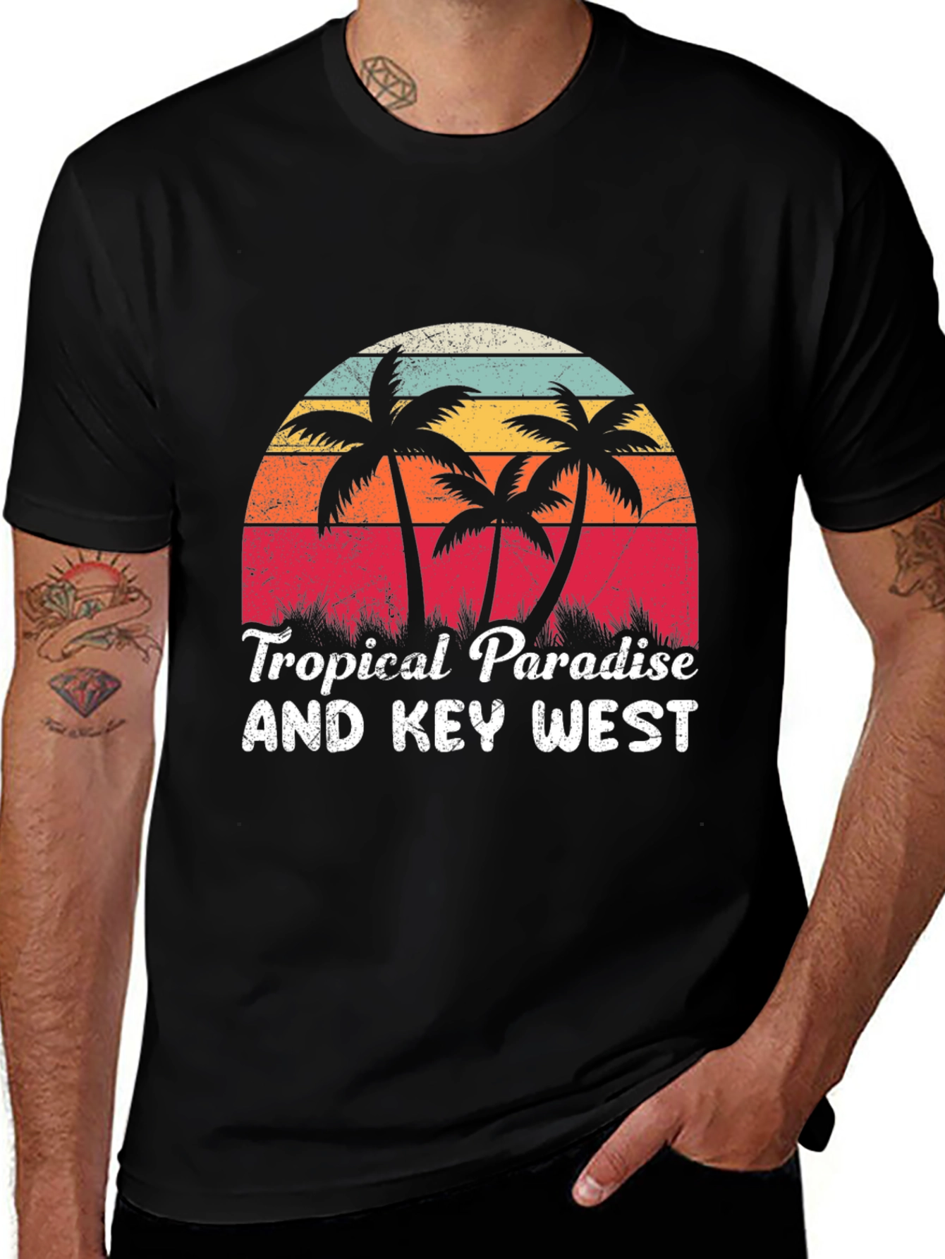 Tropical Paradise Key West Graphic Tee