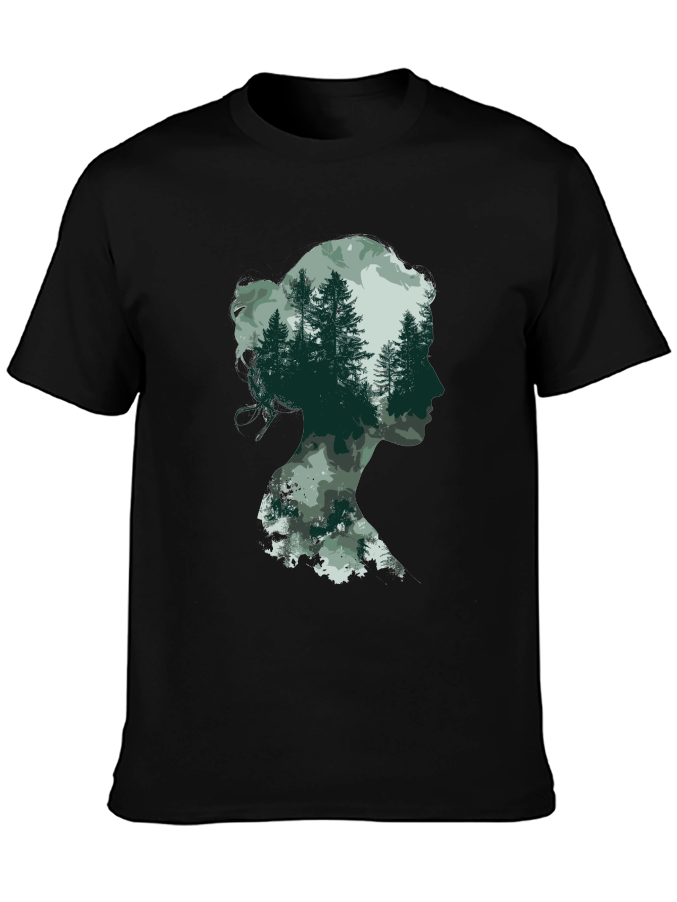 Silhouette Forest T-Shirt - Nature Lover Tee