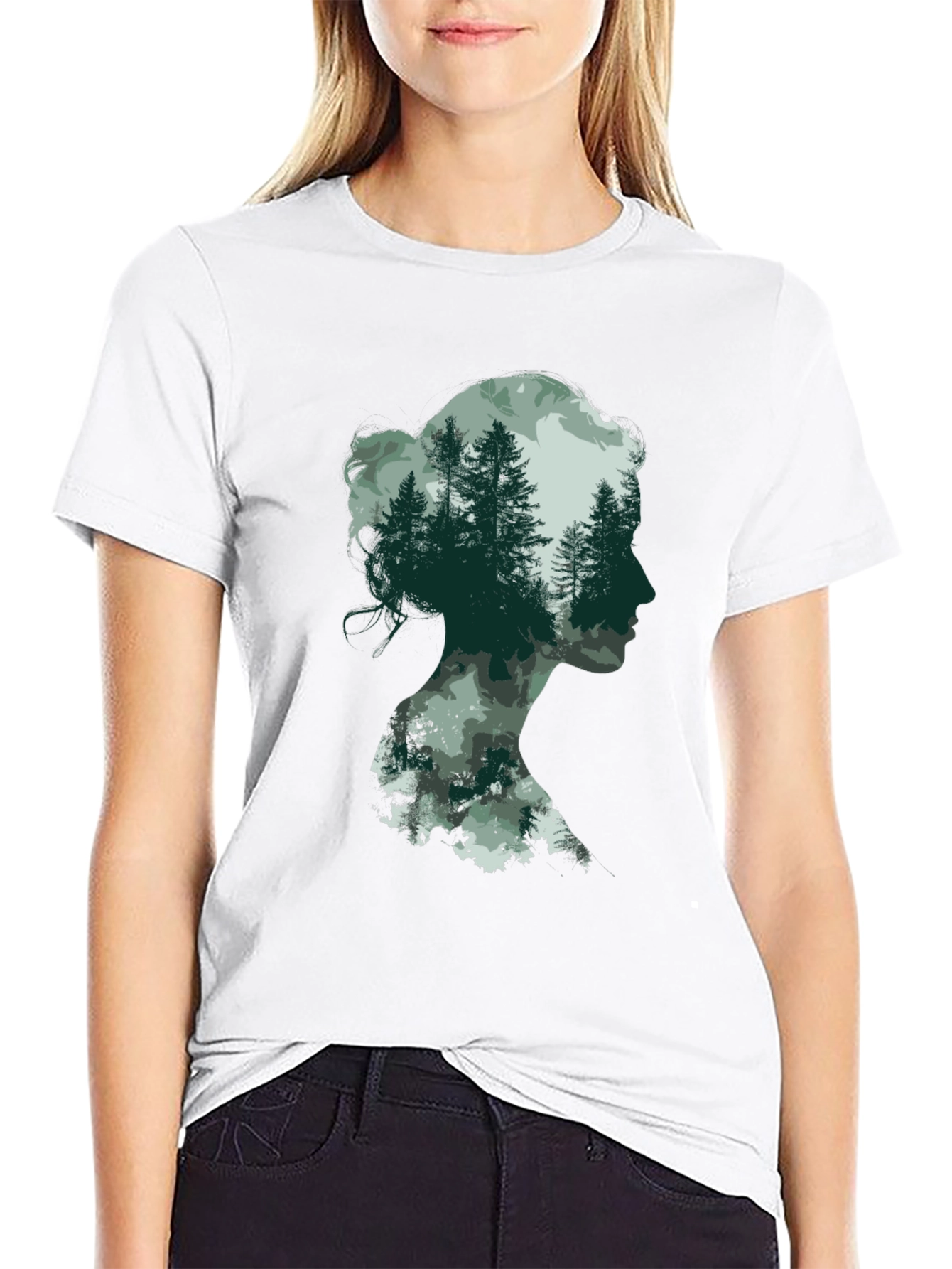 Silhouette Forest T-Shirt - Nature Lover Tee