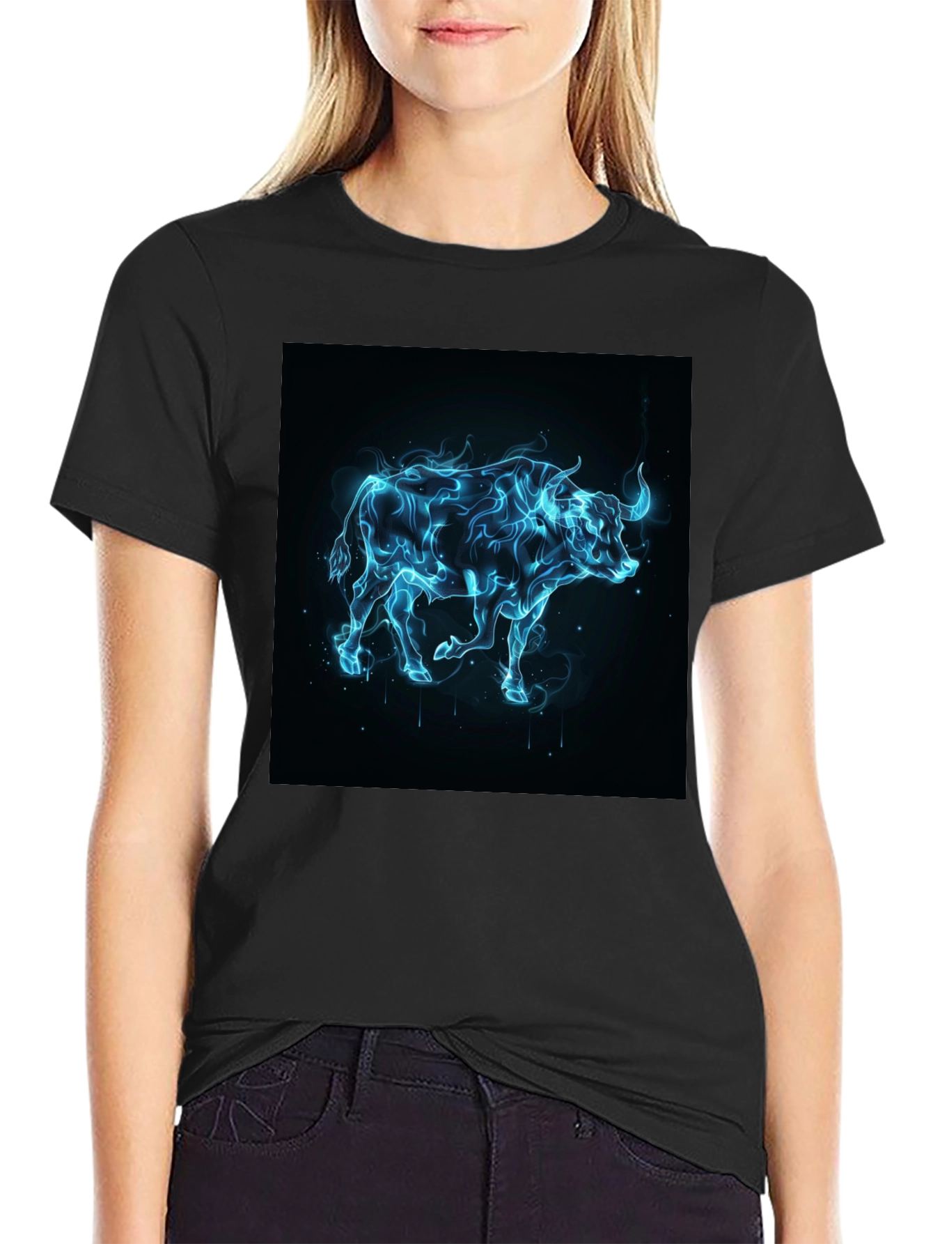 Electric Bull T-Shirt - Black Graphic Tee