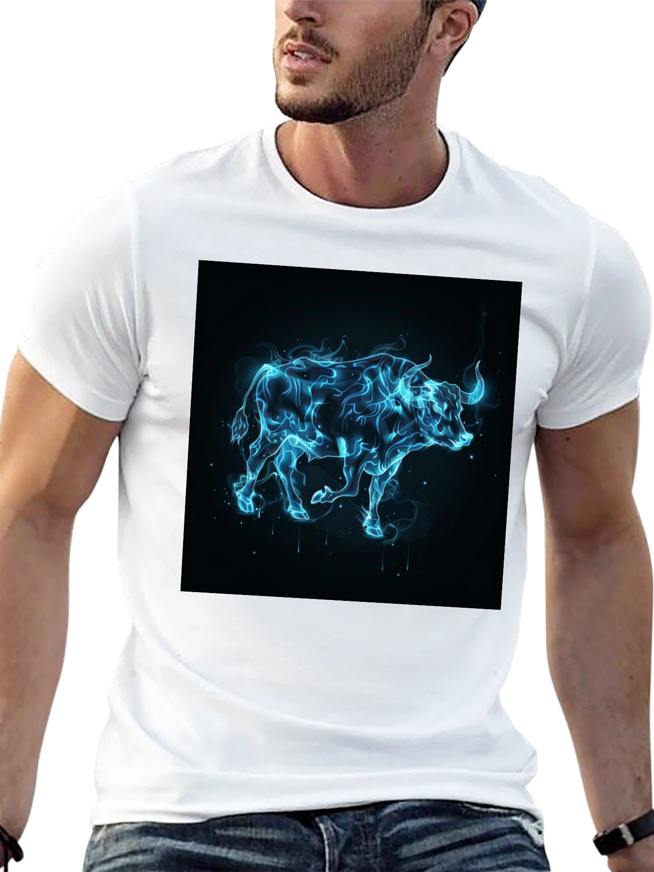 Electric Bull T-Shirt - Black Graphic Tee