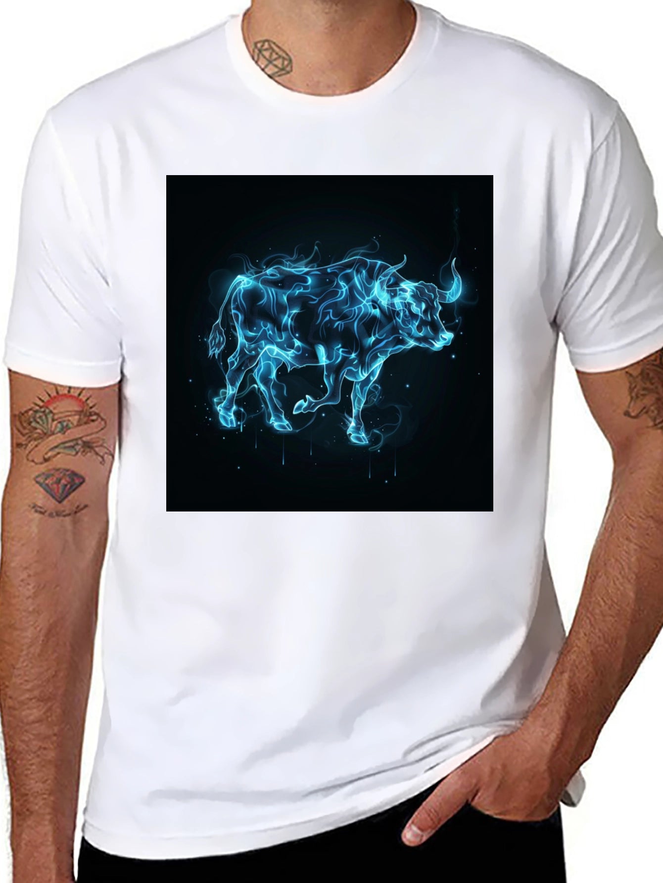 Electric Bull T-Shirt - Black Graphic Tee