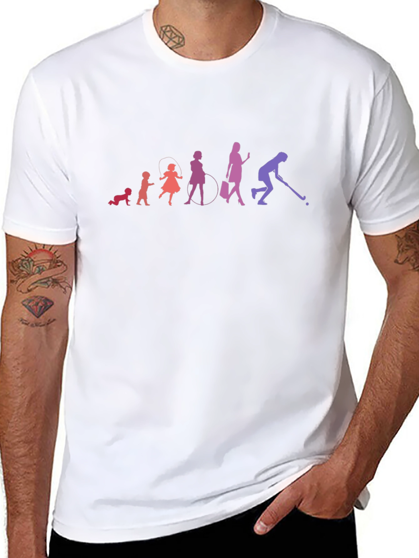 Evolution of a Hockey Player T-Shirt