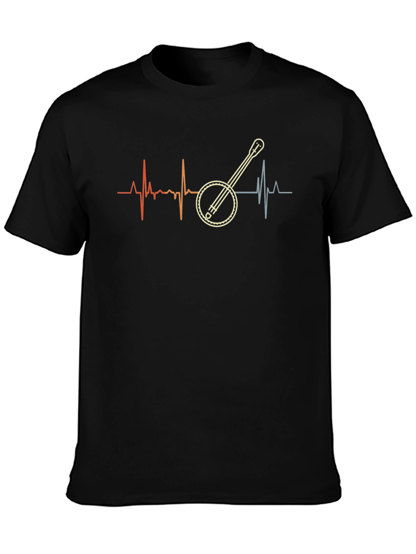 Banjo Heartbeat Graphic Tee - Music Lover Shirt