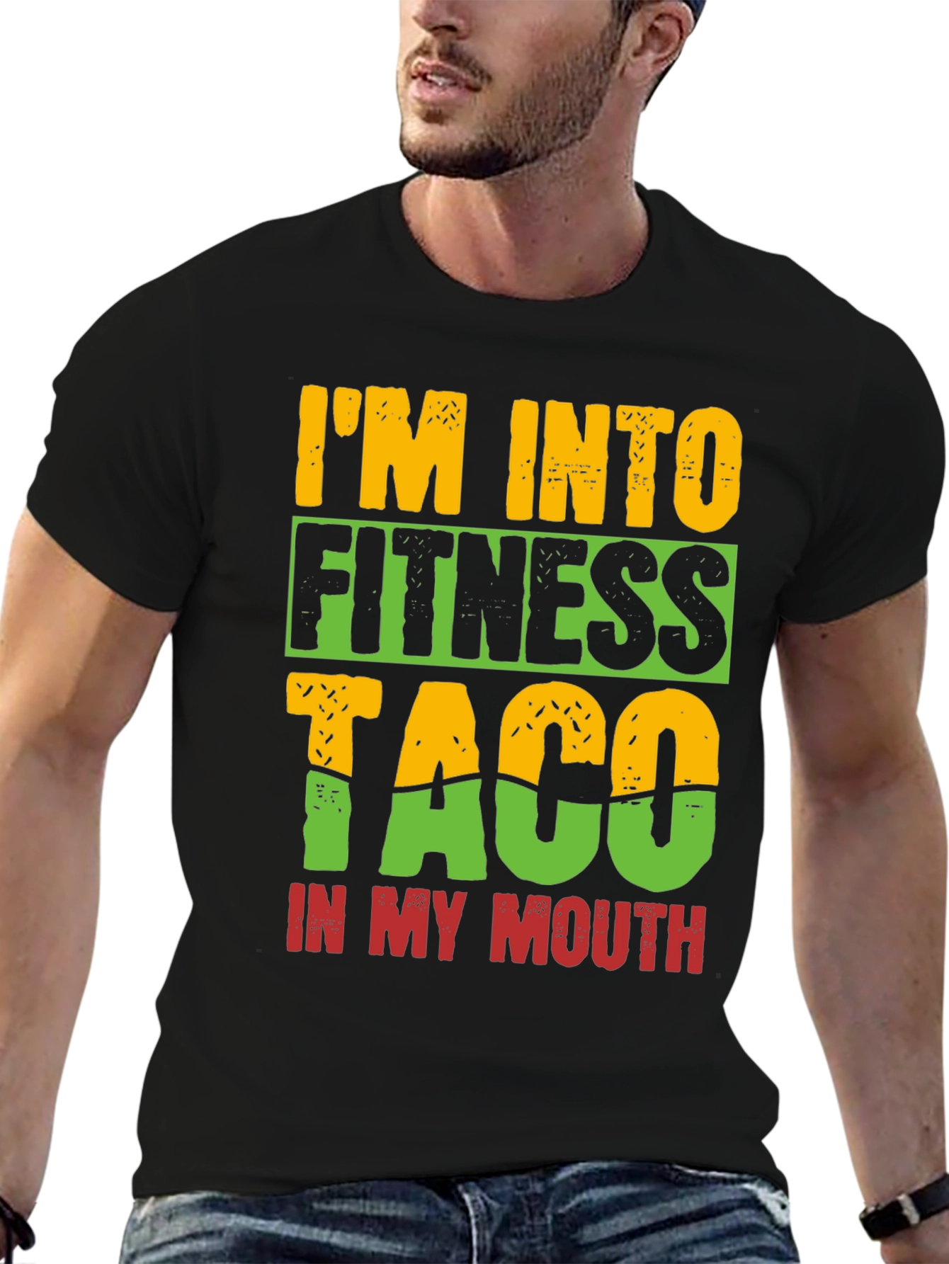 Im Into Fitness Taco T-Shirt - Novelty Tee