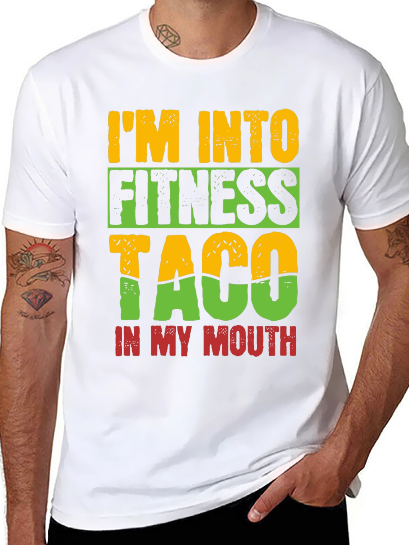 Im Into Fitness Taco T-Shirt - Novelty Tee