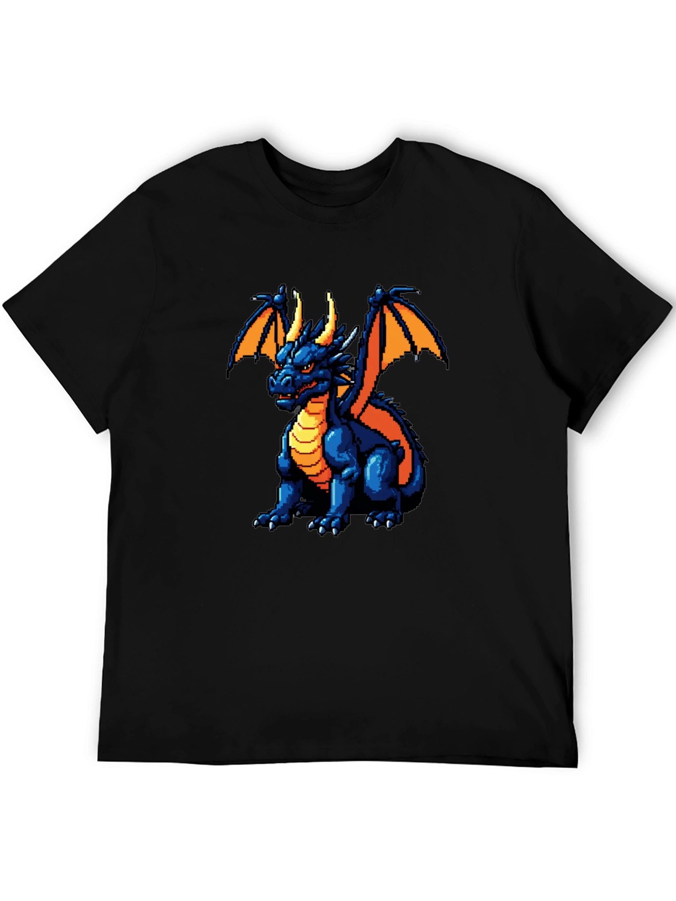 Pixel Dragon Graphic Black T-Shirt