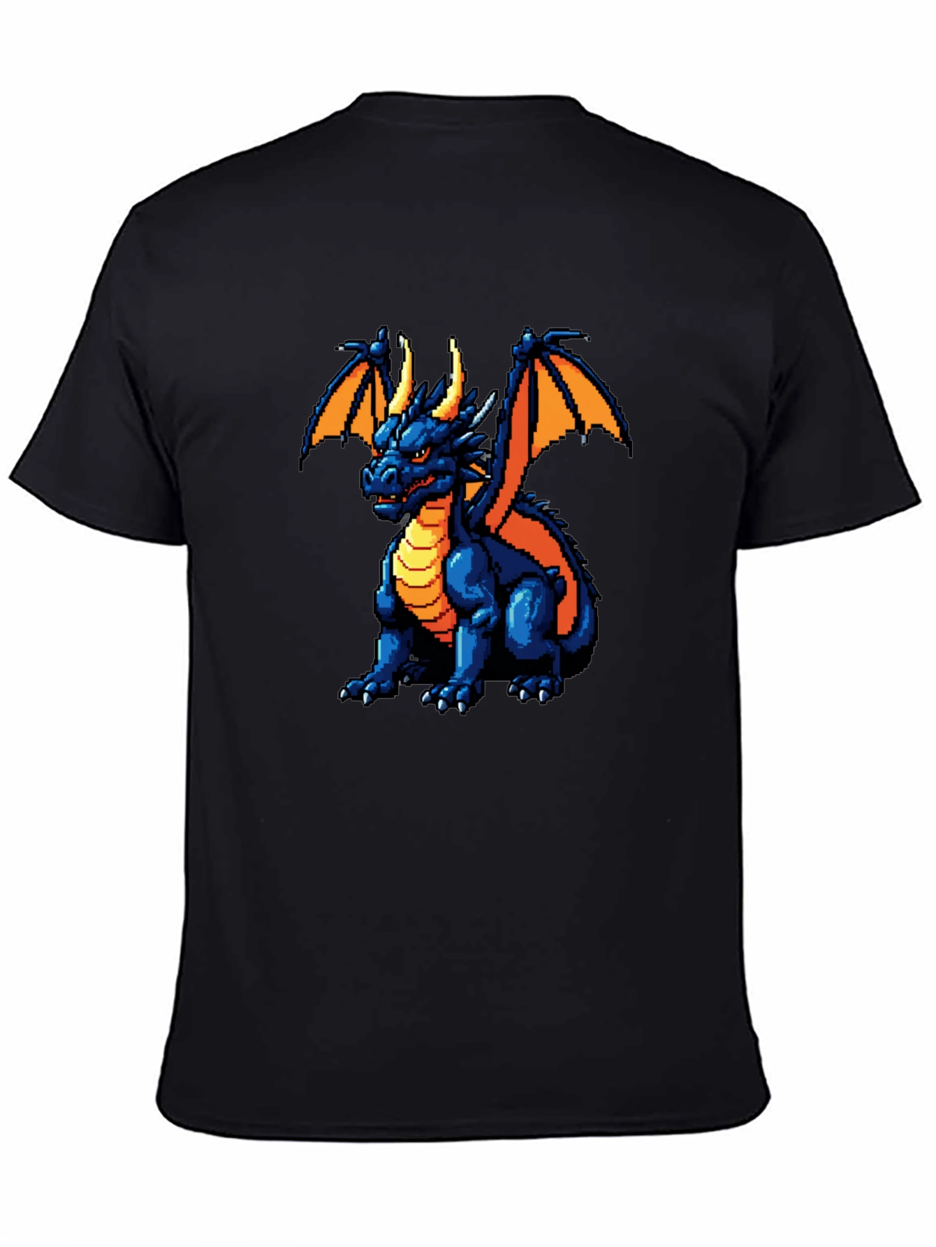 Pixel Dragon Graphic Black T-Shirt