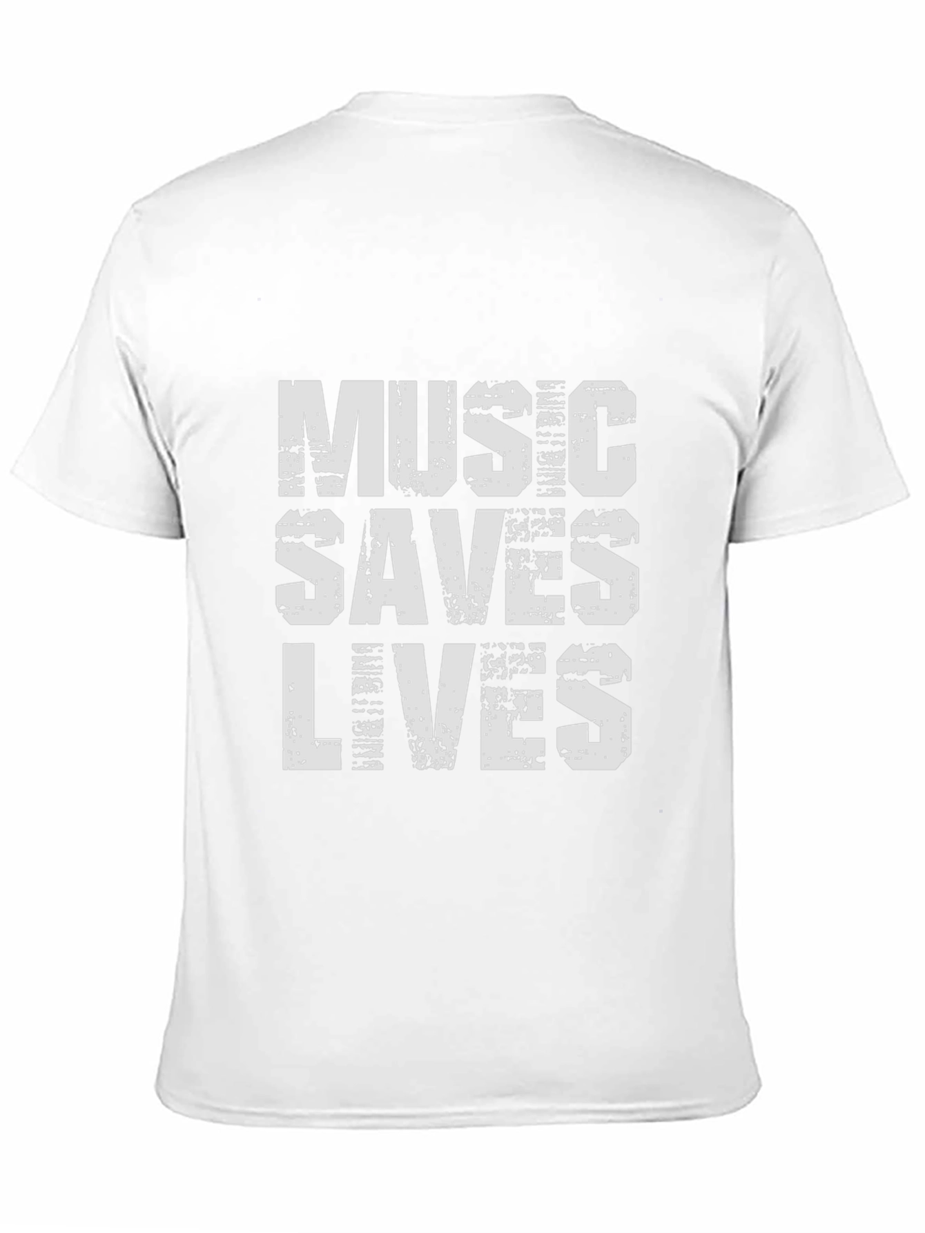 Music Saves Lives Graphic Tee - Black Cotton T-Shirt