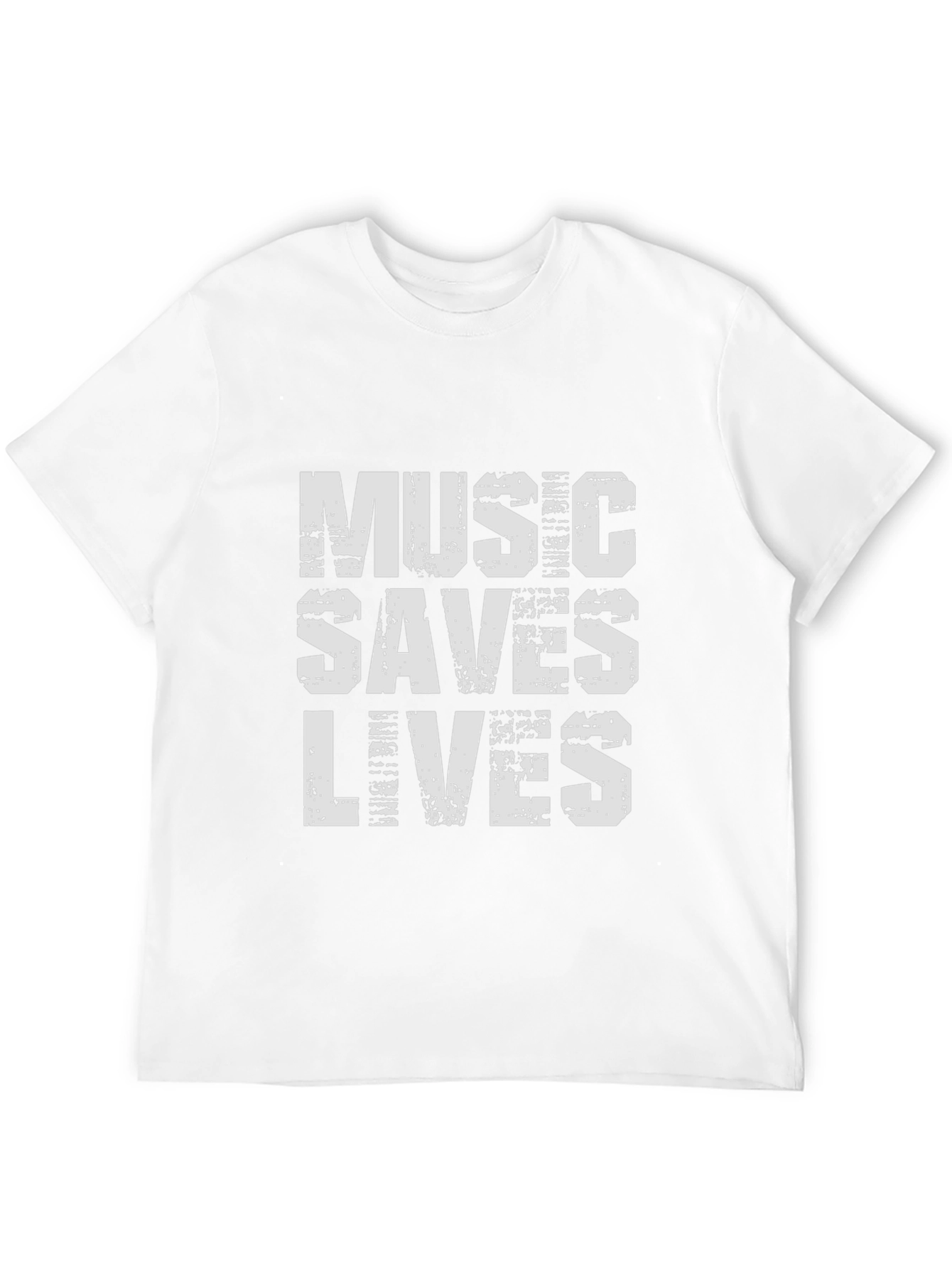Music Saves Lives Graphic Tee - Black Cotton T-Shirt