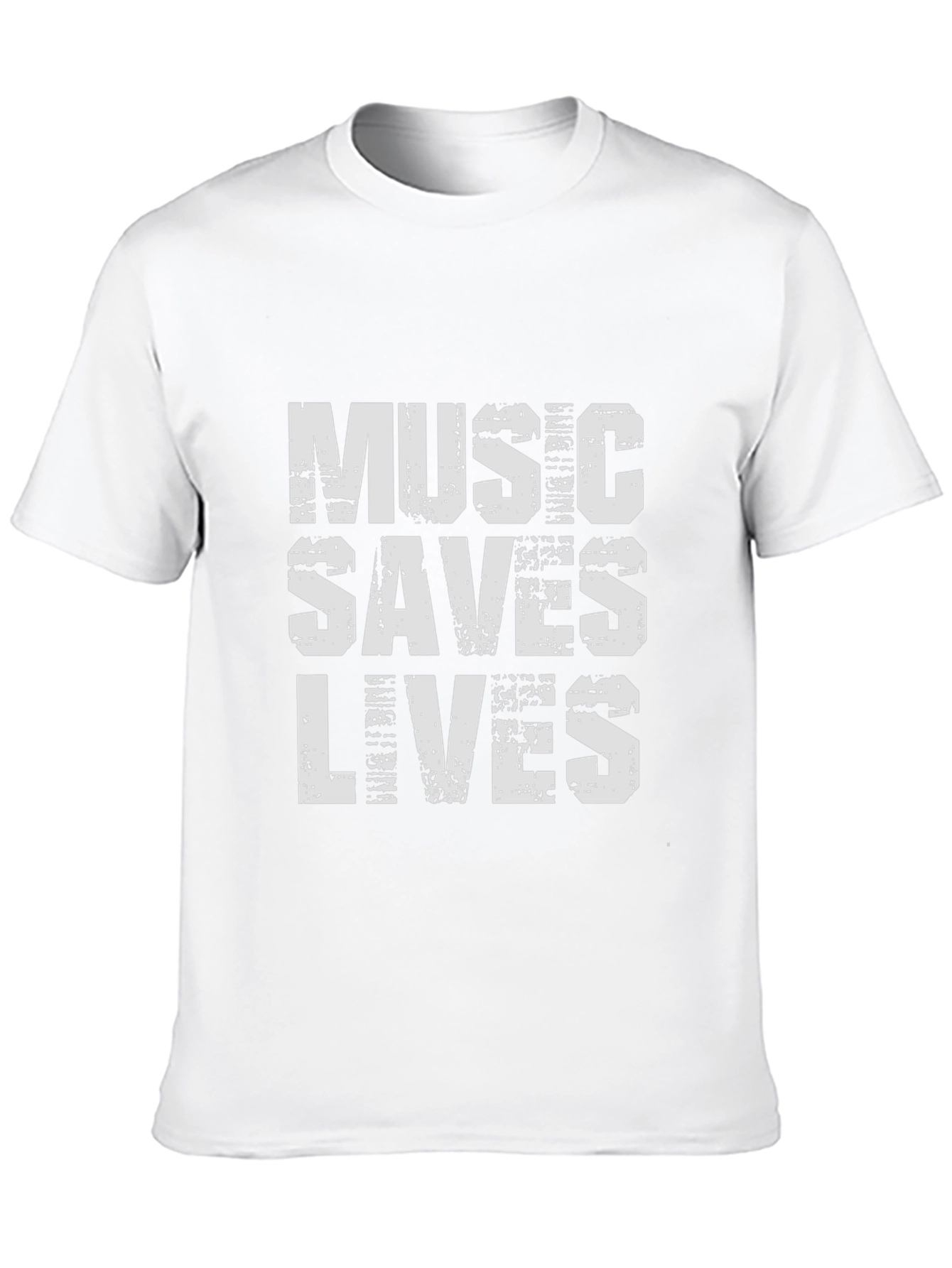 Music Saves Lives Graphic Tee - Black Cotton T-Shirt