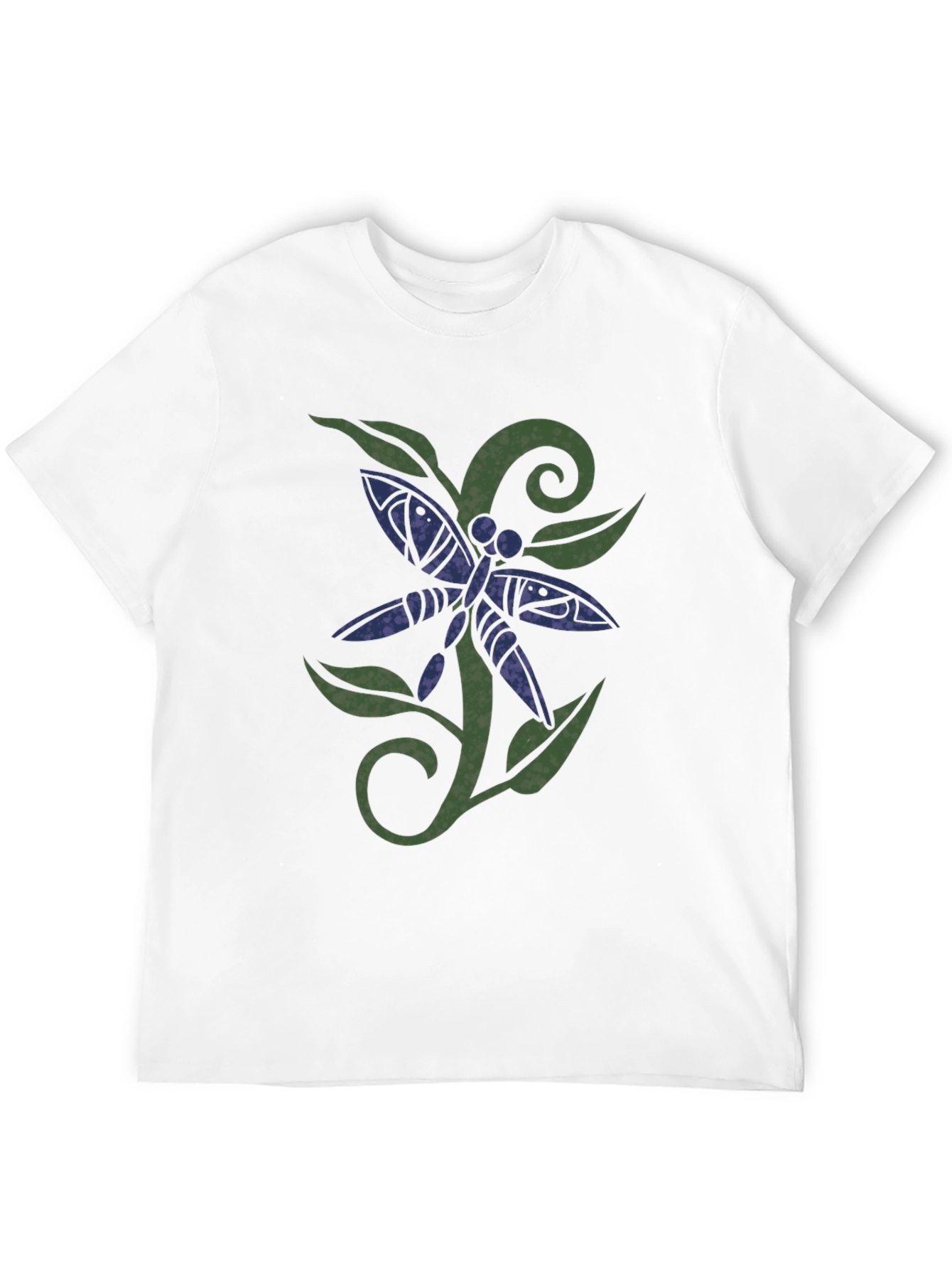 Dragonfly Graphic Print Black T-Shirt