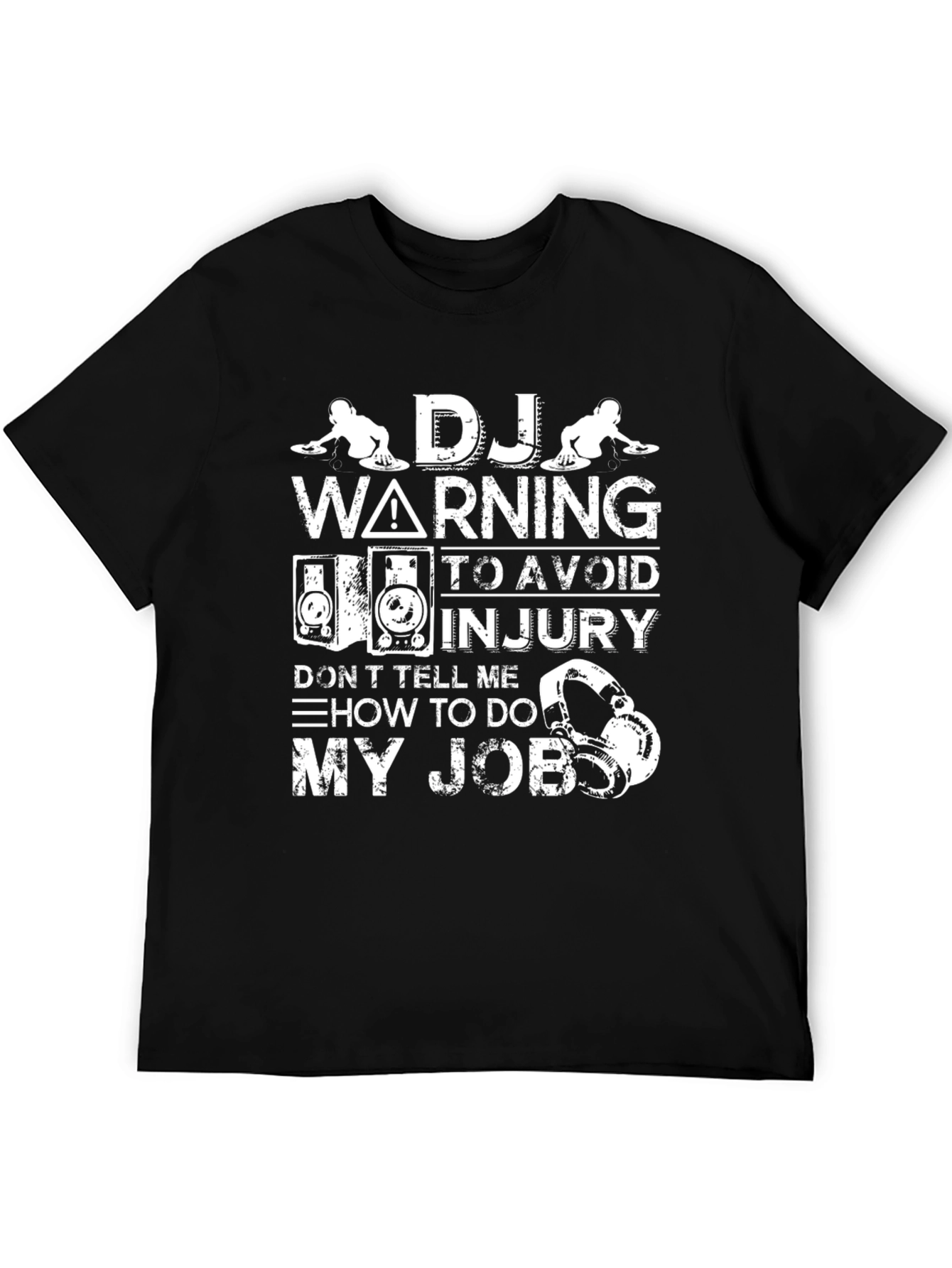 DJ Warning Graphic T-Shirt