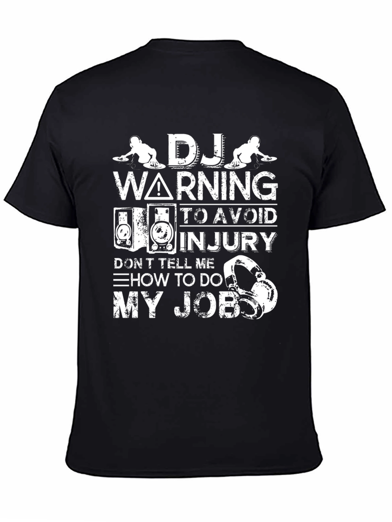 DJ Warning Graphic T-Shirt