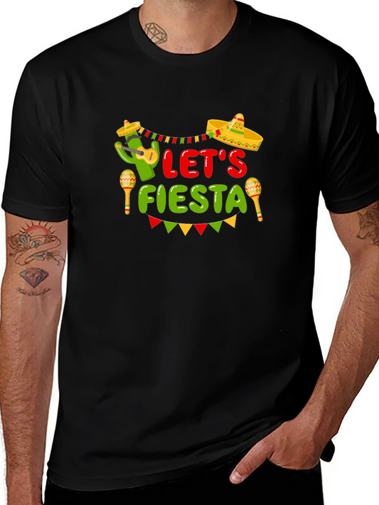 Lets Fiesta Graphic T-Shirt - Black