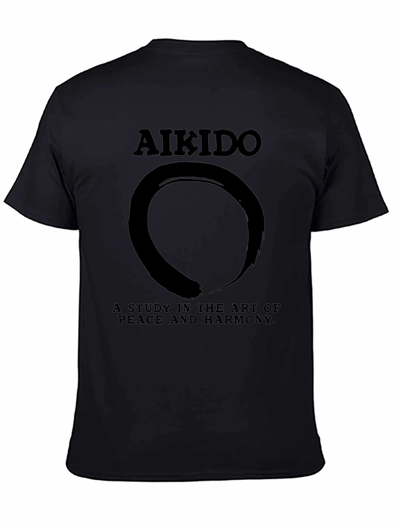 Aikido Zen Circle Black T-Shirt